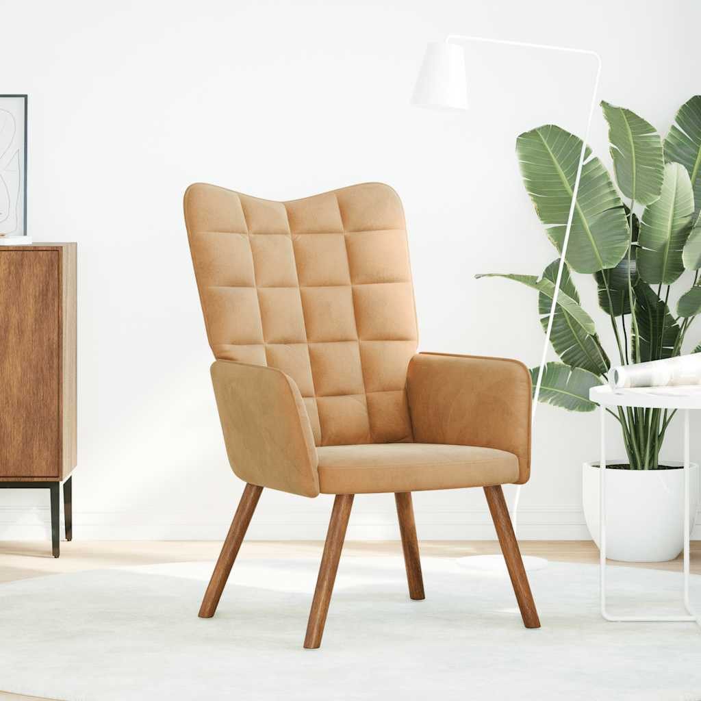 vidaXL Relaxsessel, Relaxsessel Braun Samt