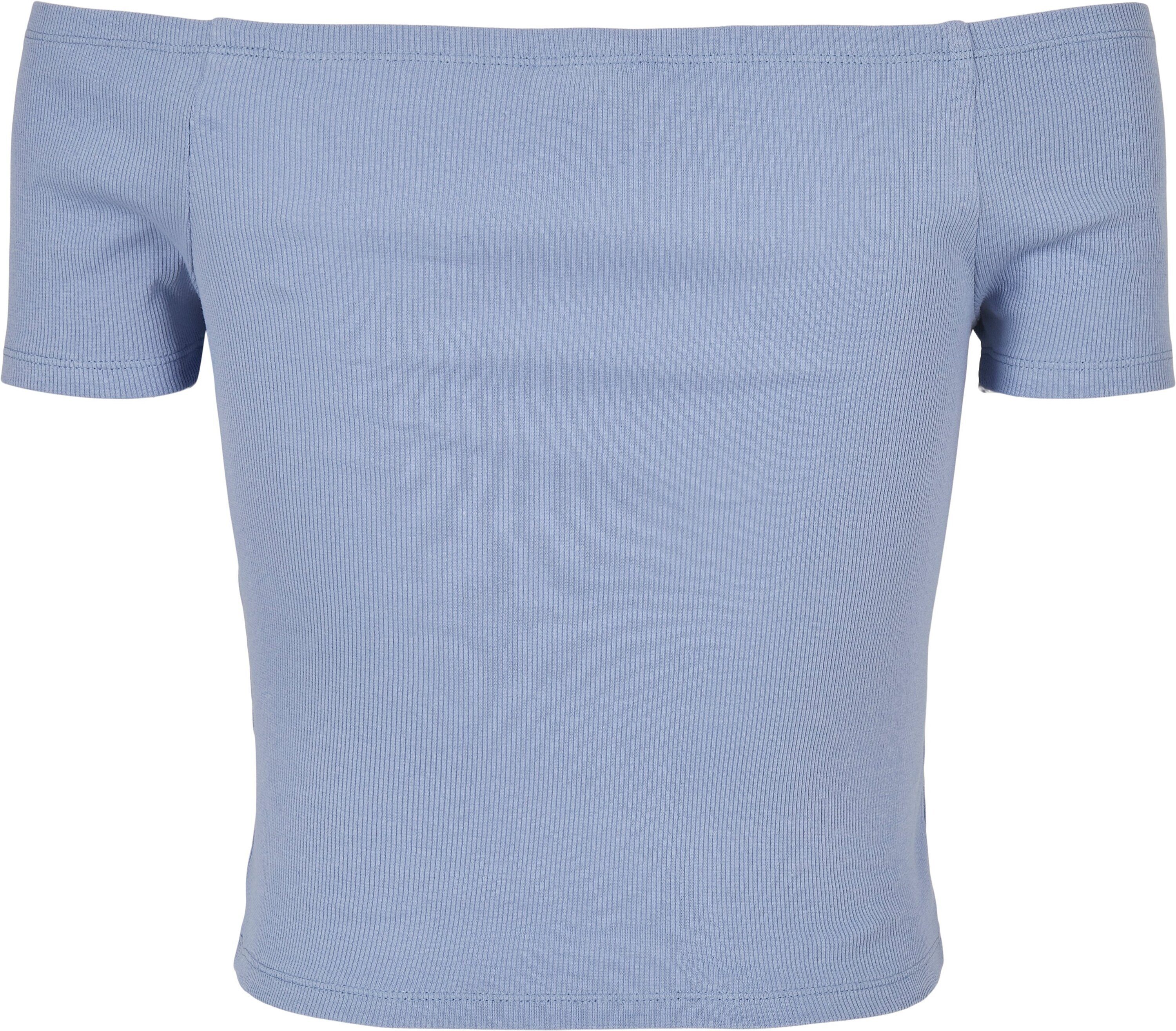 (1-tlg) Tee Damen violablue URBAN Rib Ladies T-Shirt CLASSICS Shoulder Off