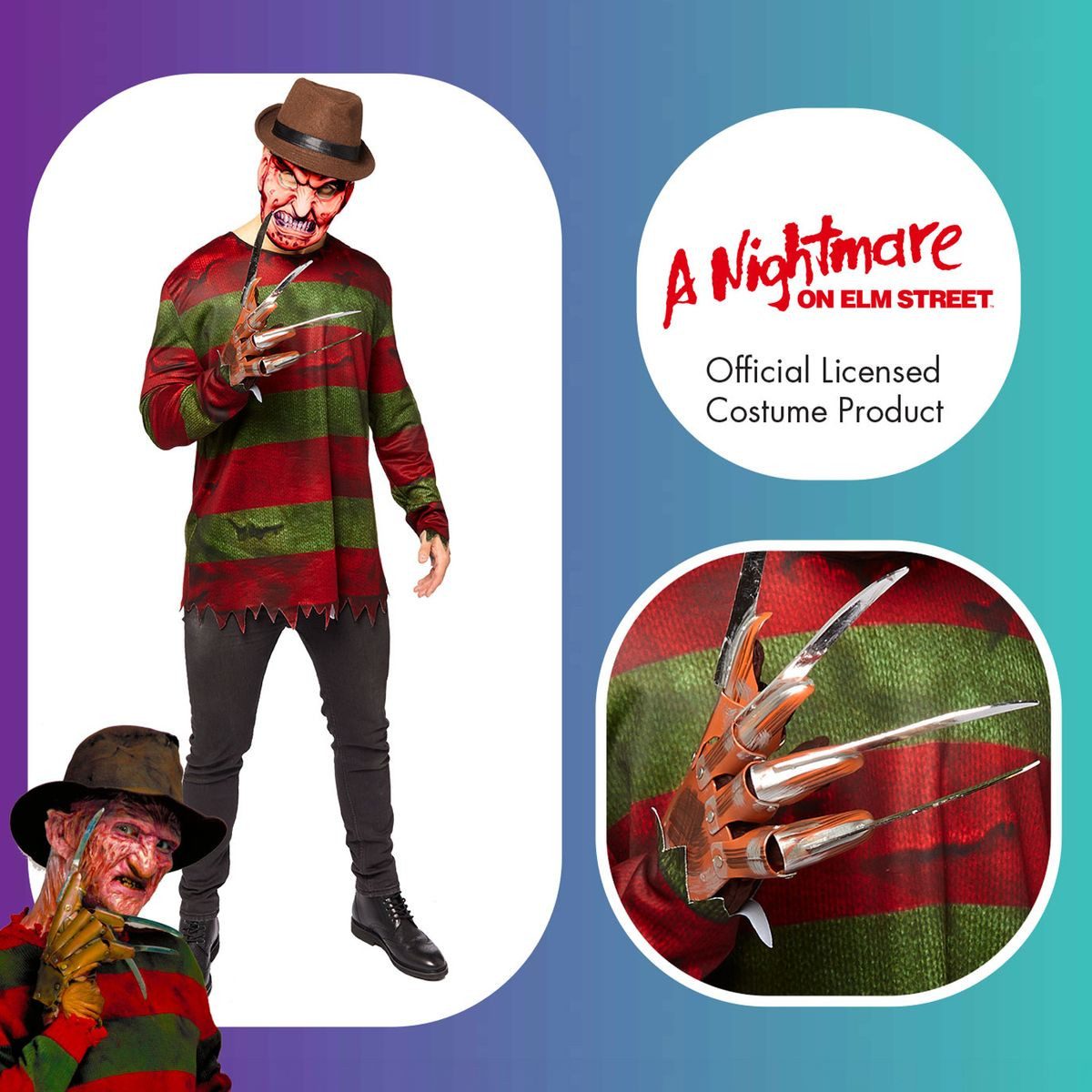 Amscan Kostüm Freddy Krueger inkl. Maske & Handschuh für Erwachsene günstig online kaufen