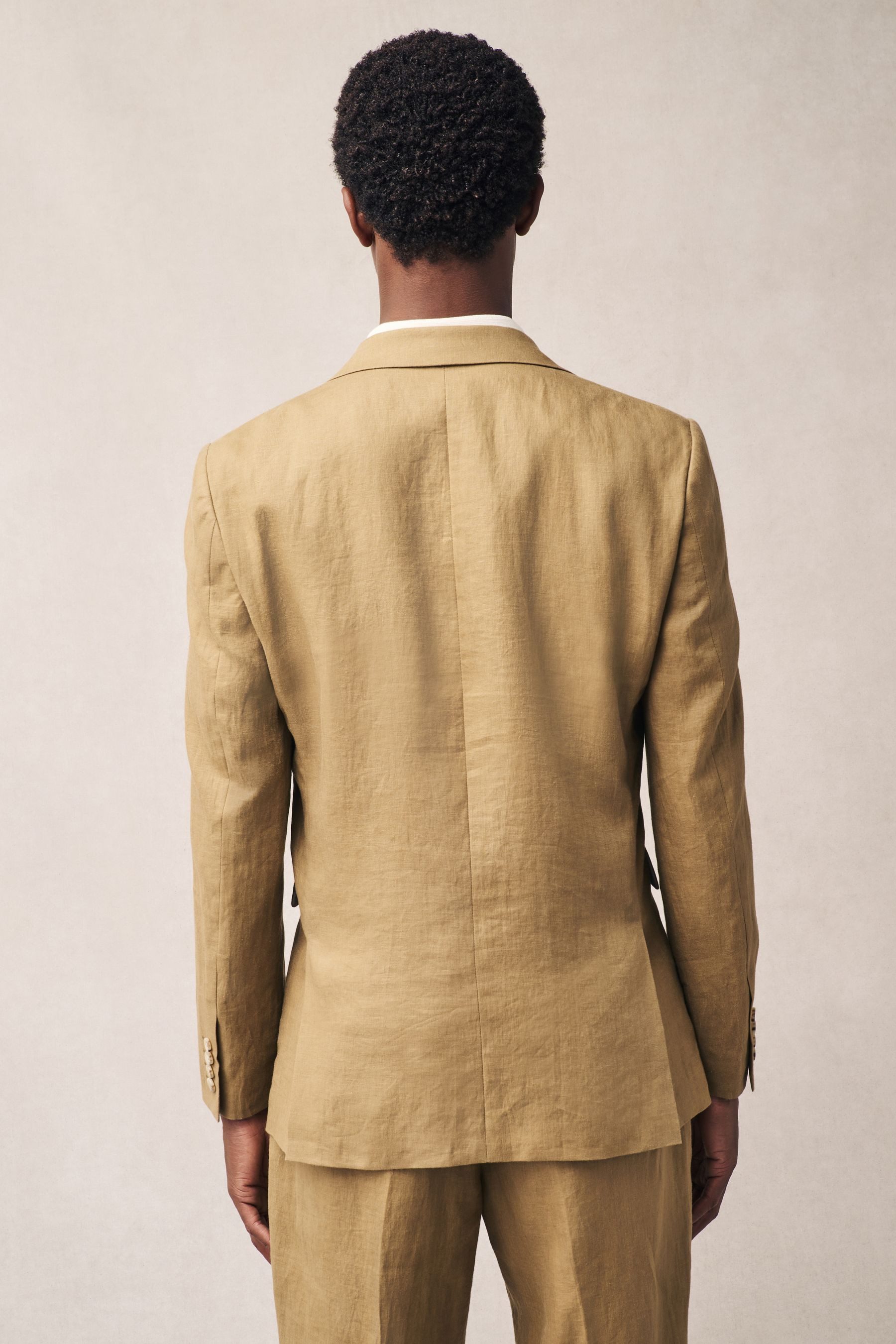 Next Sakko Slim Fit Anzugsakko aus Leinen (1-tlg)