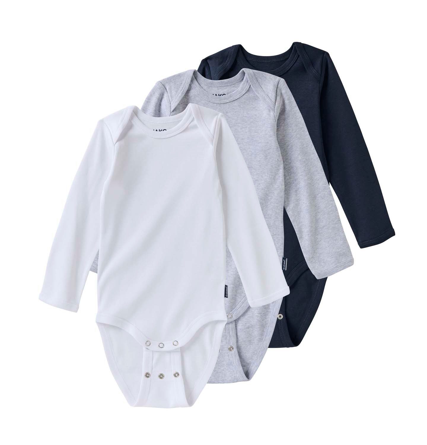Langarmbody JAKO-O Langarm -Body 3er Pack, farbmix