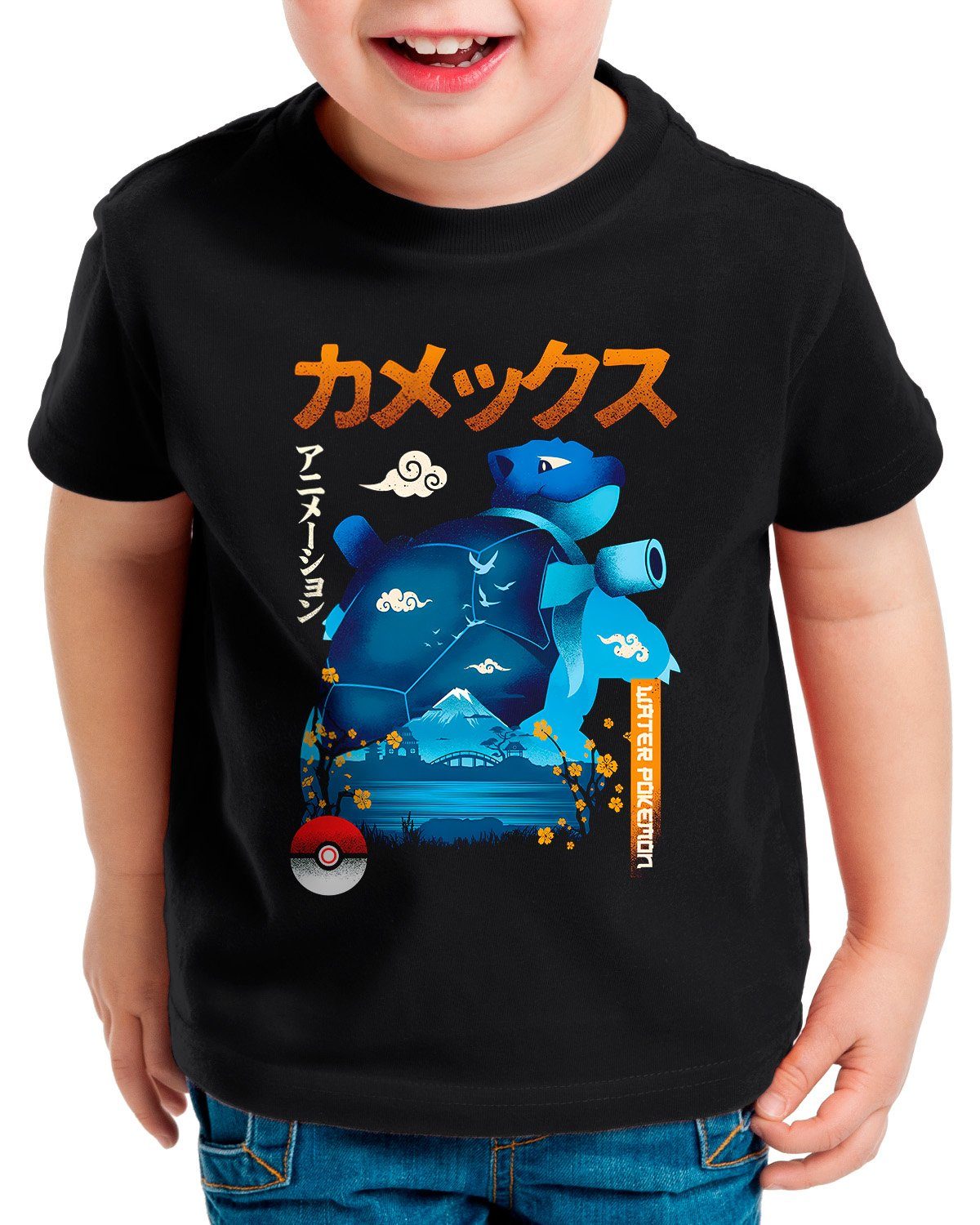 boy go ball planet style3 Print-Shirt amiibo pikachu pokemon game