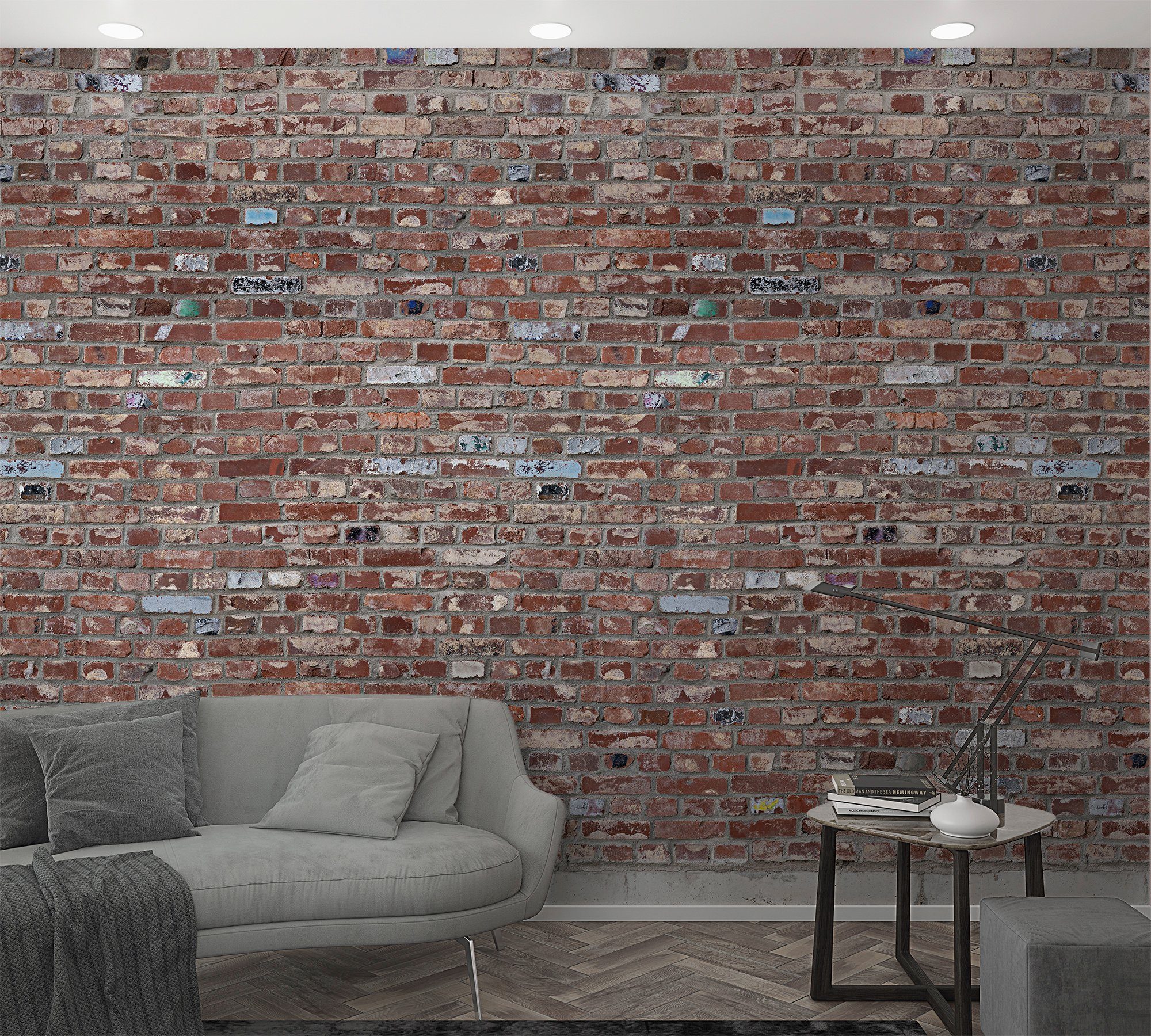 Marburg Fototapete, Steinoptik, moderne Tapete für Wohnzimmer Schlafzimmer Küche
