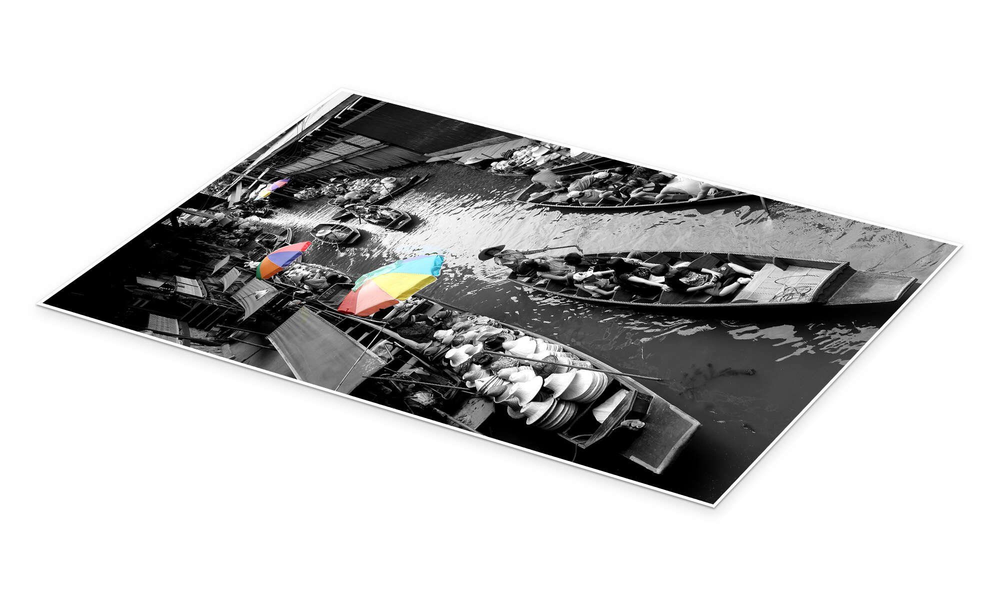 Posterlounge Wandbild Ein Markt in Bangkok, Thailland, Editors Choice, erhältlich als Poster, Leinwandbild, Wandsticker oder Acrylglasbild