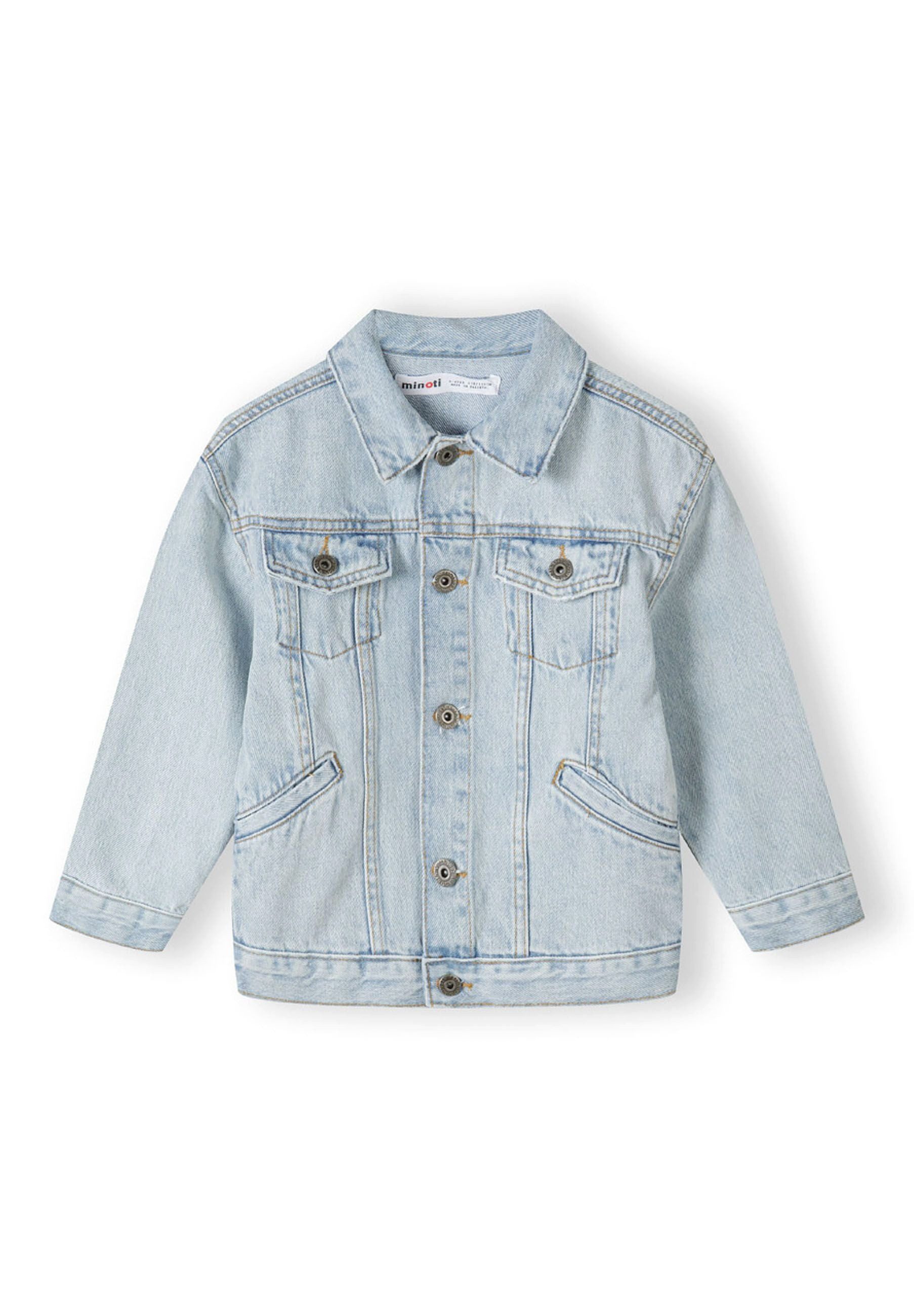 MINOTI Jeansjacke für Jungen mit Hemdkragen Metallknöpfe