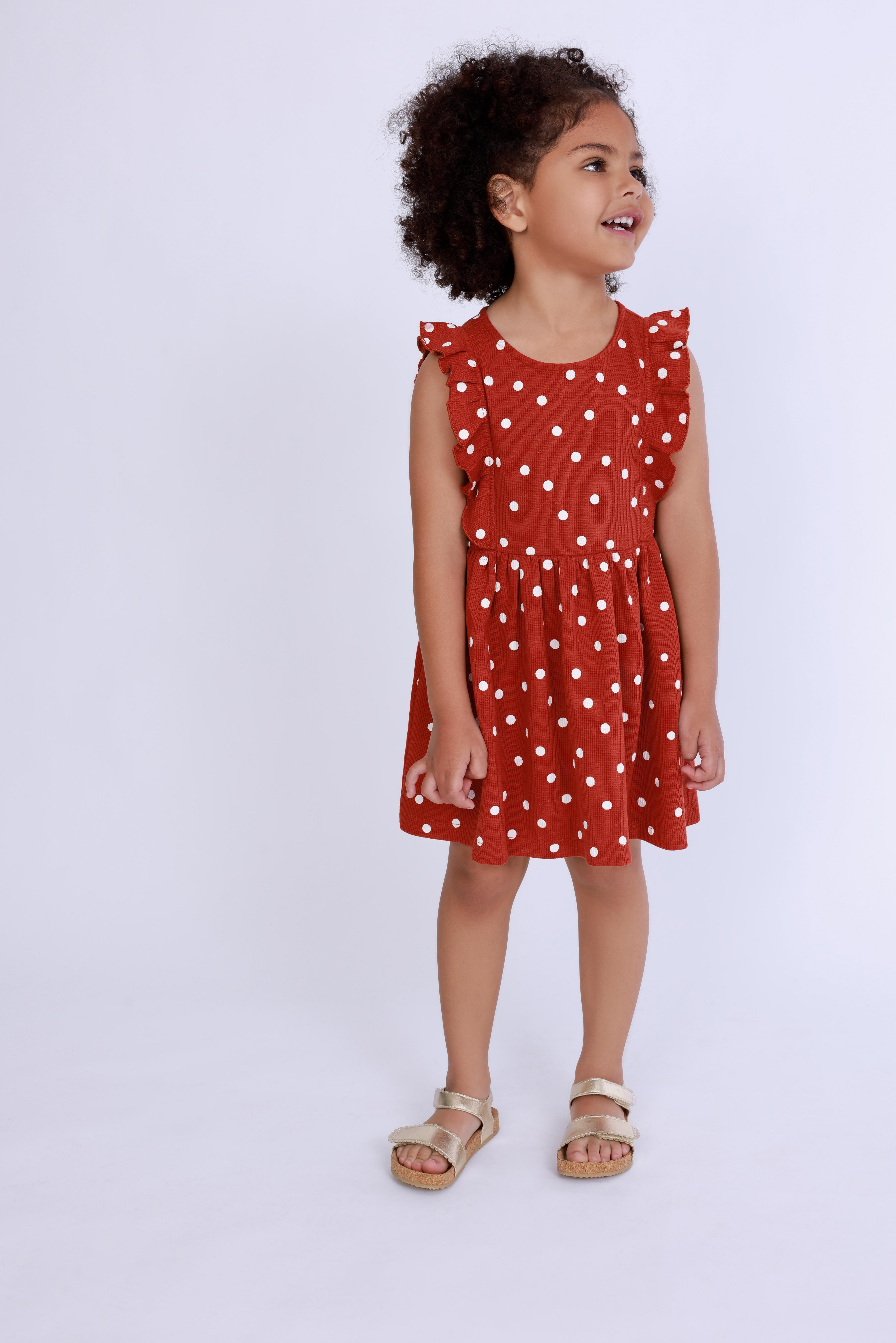 Blue Seven Sommerkleid (1-tlg) mit tollen Volants und mit kleiner Knopfleiste im Rücken