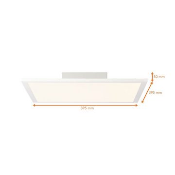 Lightbox Deckenleuchte, LED fest integriert, Warmweiß, LED Deckenaufbau-Paneel, warmweißes Licht Metall / Kunststoff, weiß