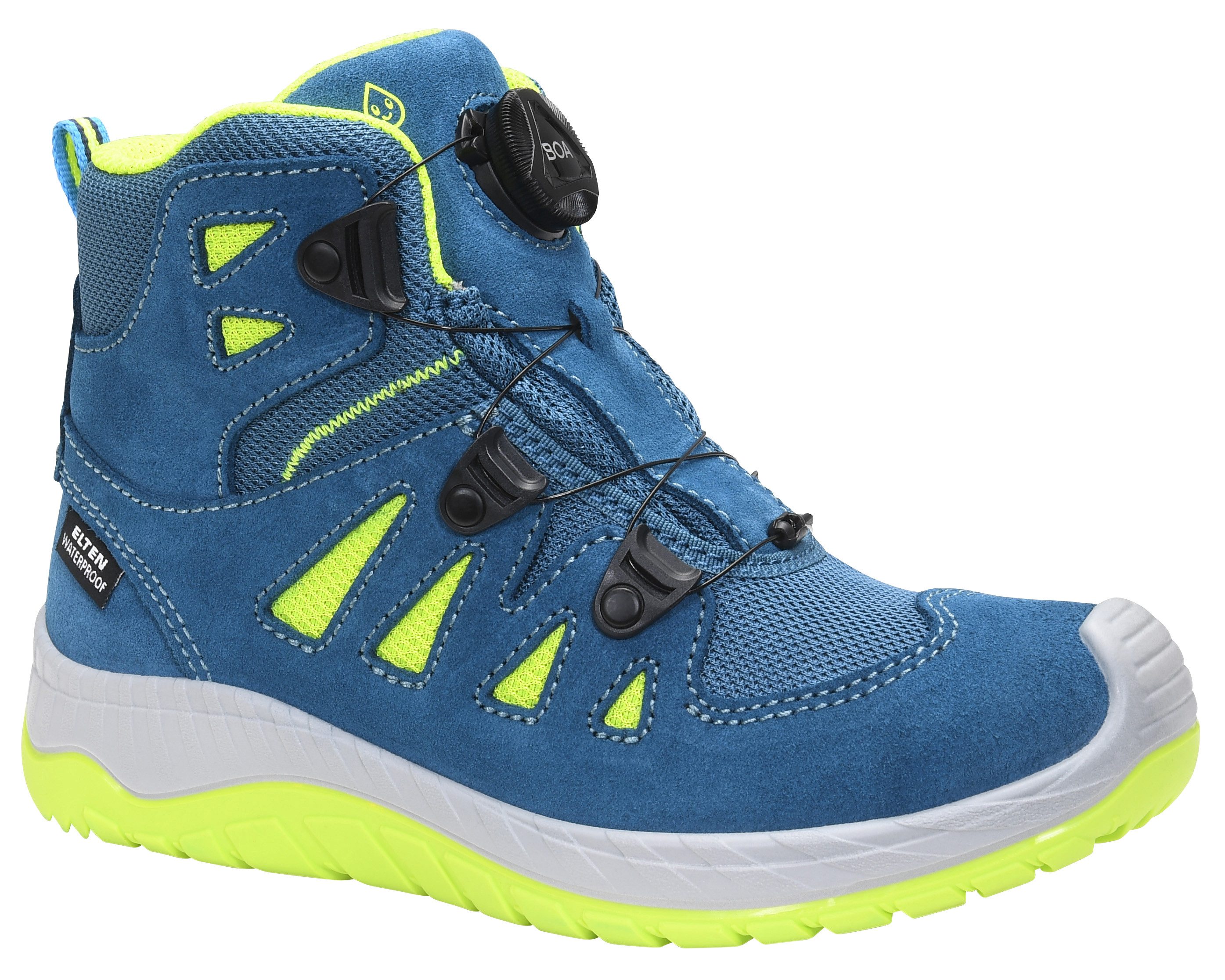 ELTEN MADDOX Kids BOA® petrol-lime Mid Sicherheitsstiefel (Schuhkarton, Paar)