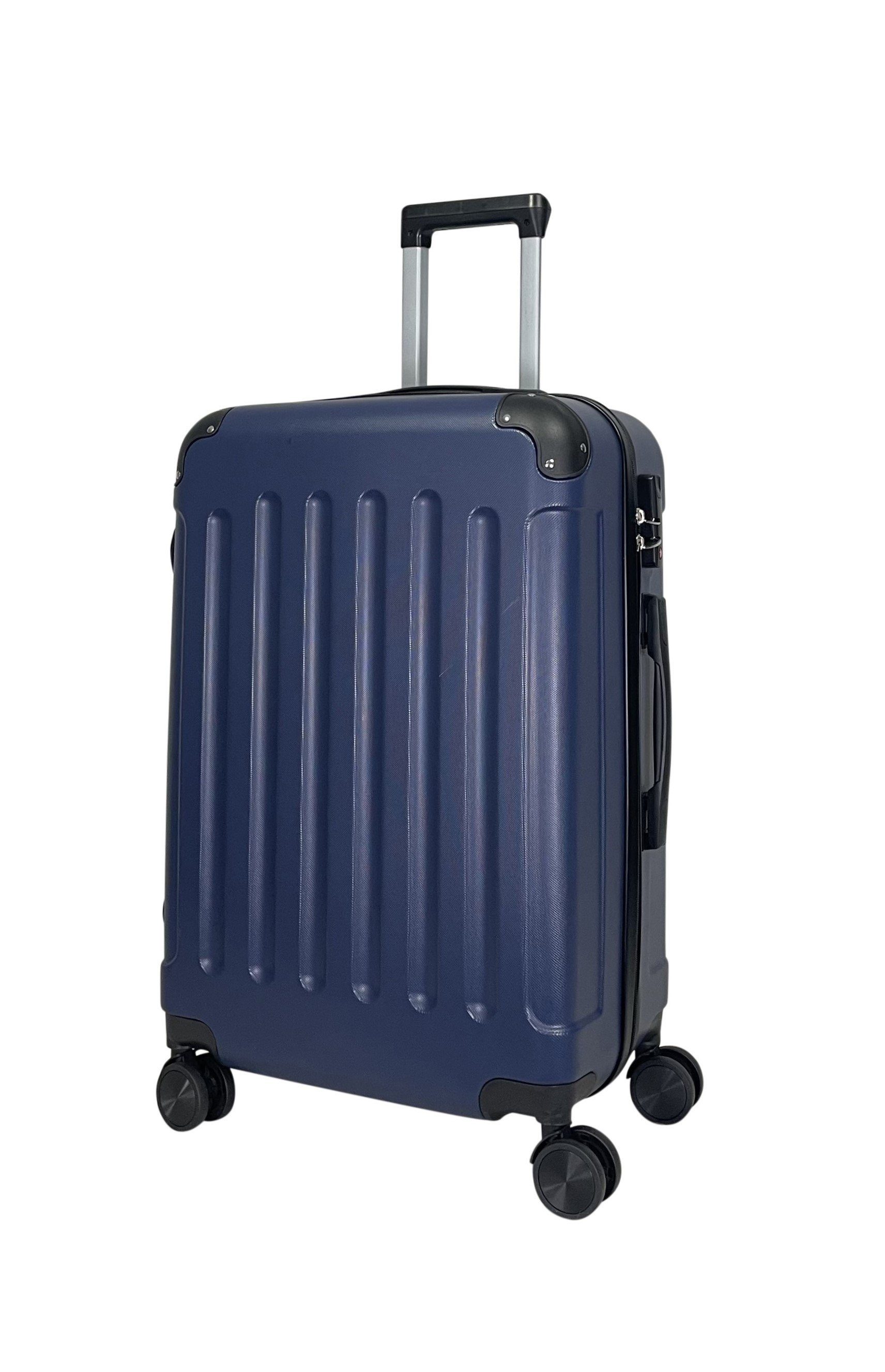 MTB Koffer Koffer Reisekoffer ABS Trolley 4 Zwillingsrollen M/L/XL oder Set Dunkelblau