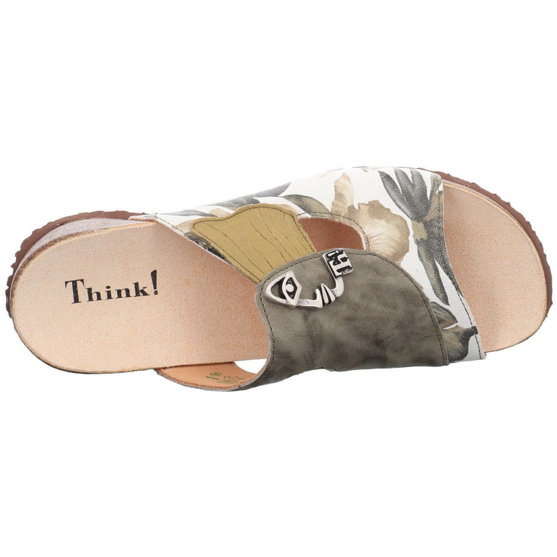 Think! Lederkombination Pantolette Mizzi Pantolette Damen Sandalen SALBEI/KOMBI Pantoletten