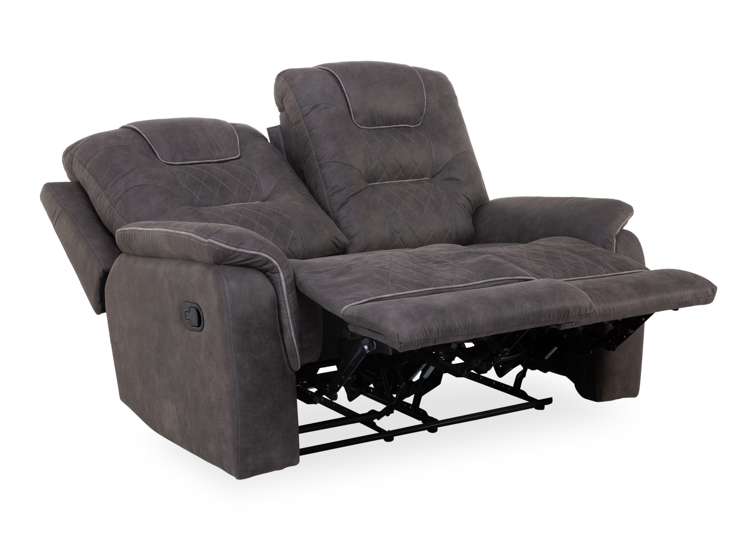 HARPER Sofa Sofa 2 Sitzer HARPER HONGKONG BHT 147x103x96 cm grau Couch Einzelsofa – Bild 2 von 5
