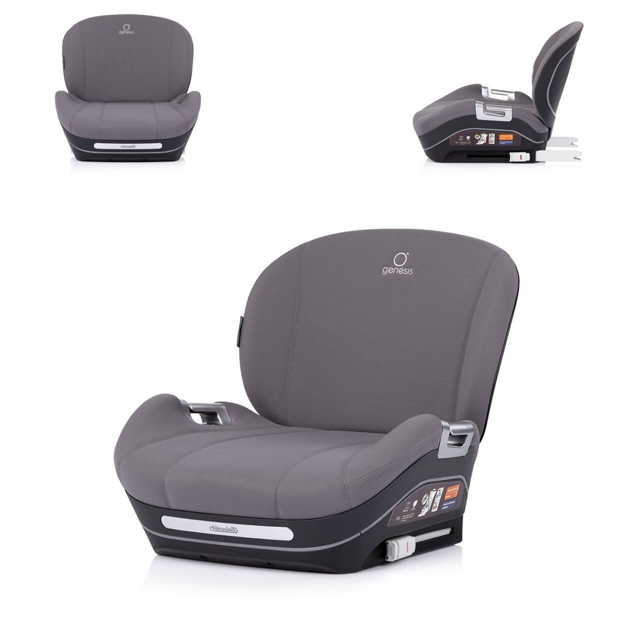 Chipolino Kindersitzerhöhung Sitzerhöhung Genesis i-Size, ab: 6, bis: 12, 125-150 cm Isofix, Rückenlehne