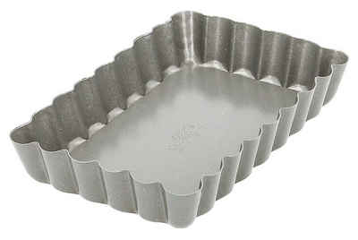 Birkmann Tarteform BAKER`S BEST, Grau, 13 x 8 cm, Karbonstahl, antihaftbeschichtet