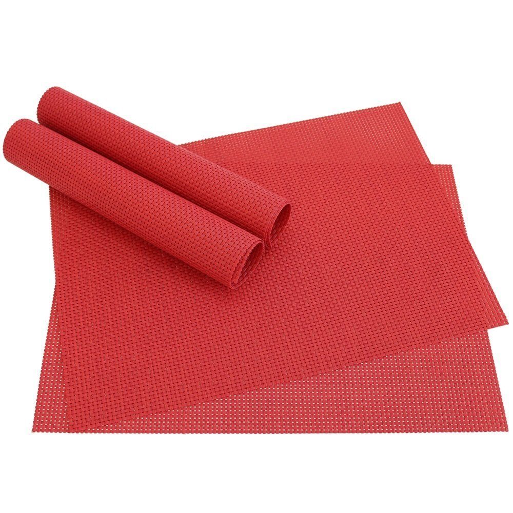 matches21 HOME & HOBBY Platzset Tischset ELEGANCE rot 4er Tischunterlage al günstig online kaufen