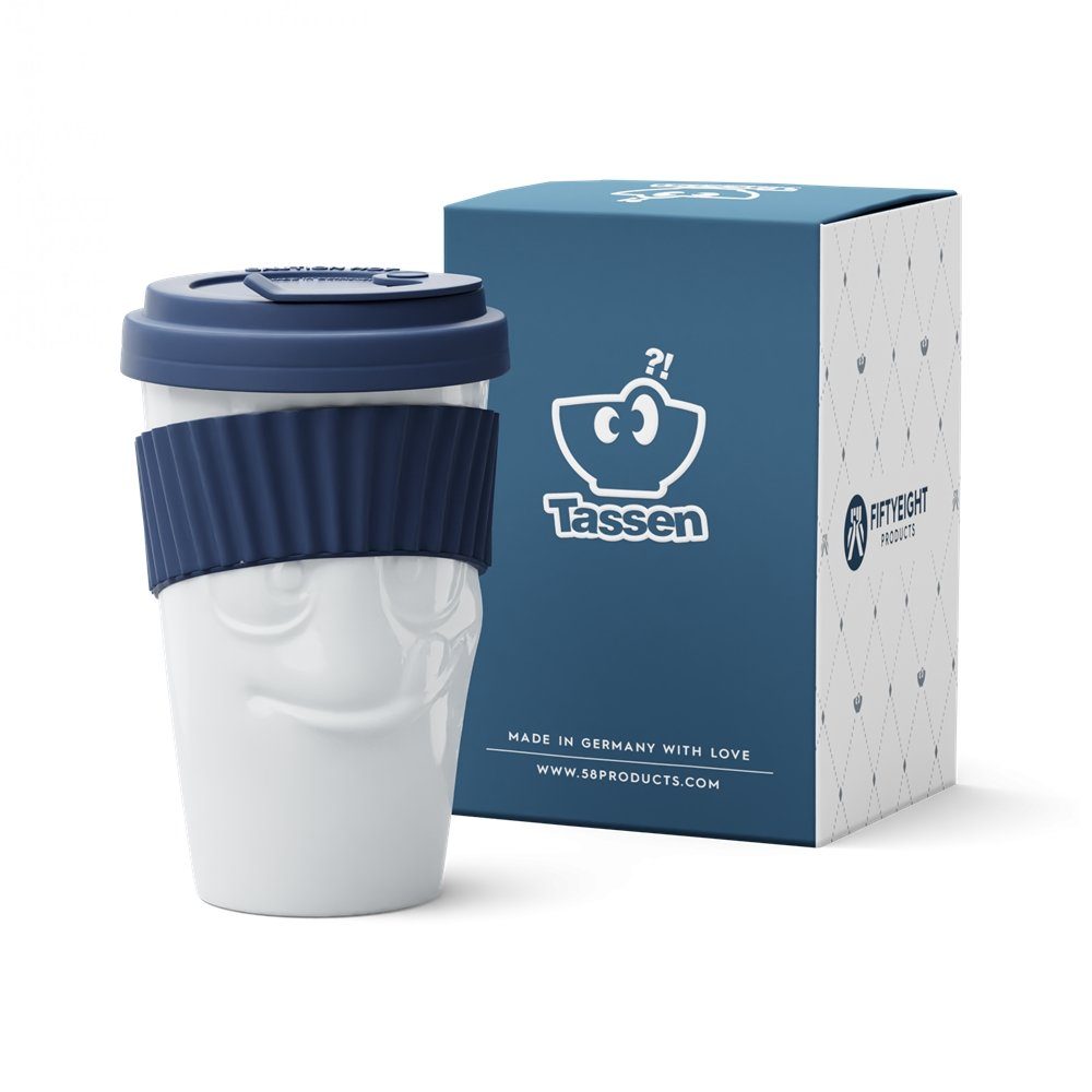 FIFTYEIGHT PRODUCTS Coffee-to-go-Becher To Go Becher Lecker Marineblau, 100% Made in Germany