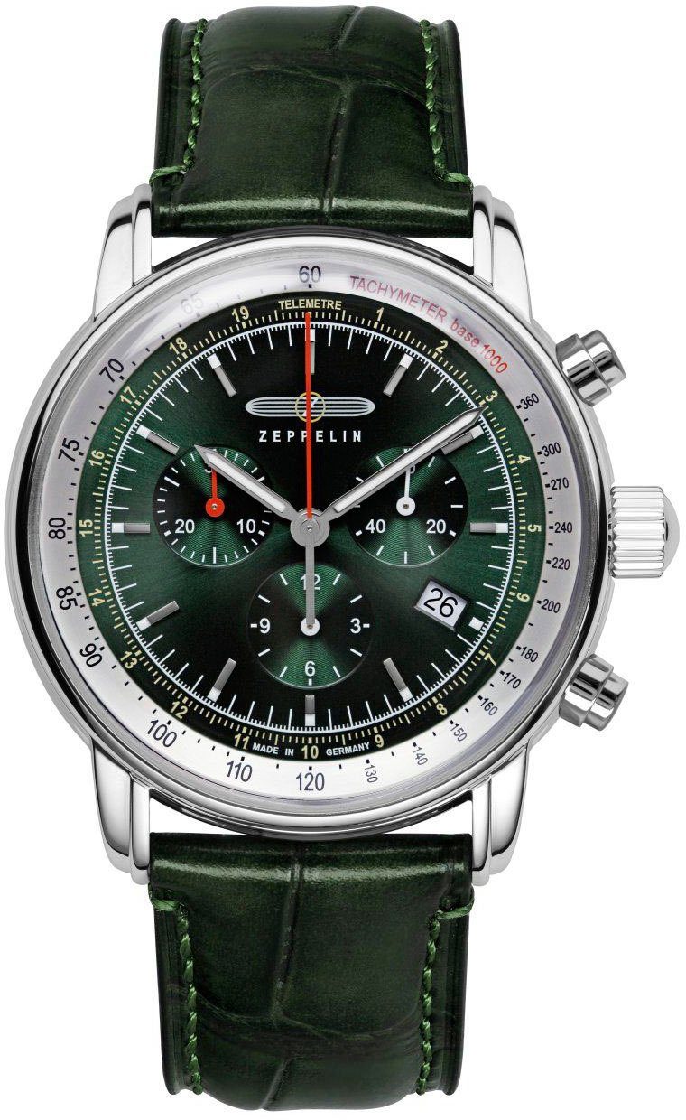 ZEPPELIN Chronograph LZ 14 Marine, 8888-4, Armbanduhr, Quarzuhr, Herrenuhr, Datum, Stoppfunktion, Made in Germany