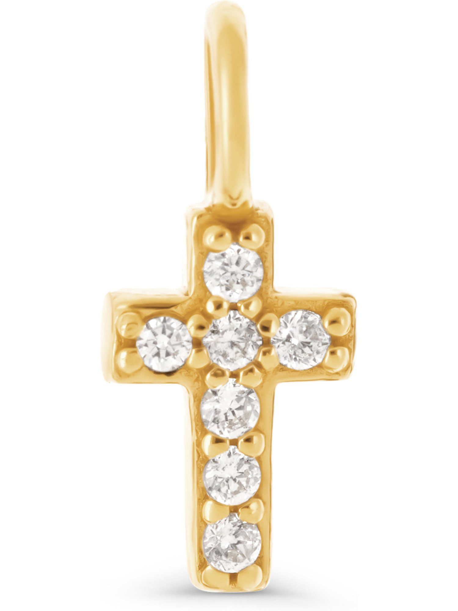 Kettenanhänger FAVS Damen-Anhänger 925er Silber 6 Zirkonia Kreuz