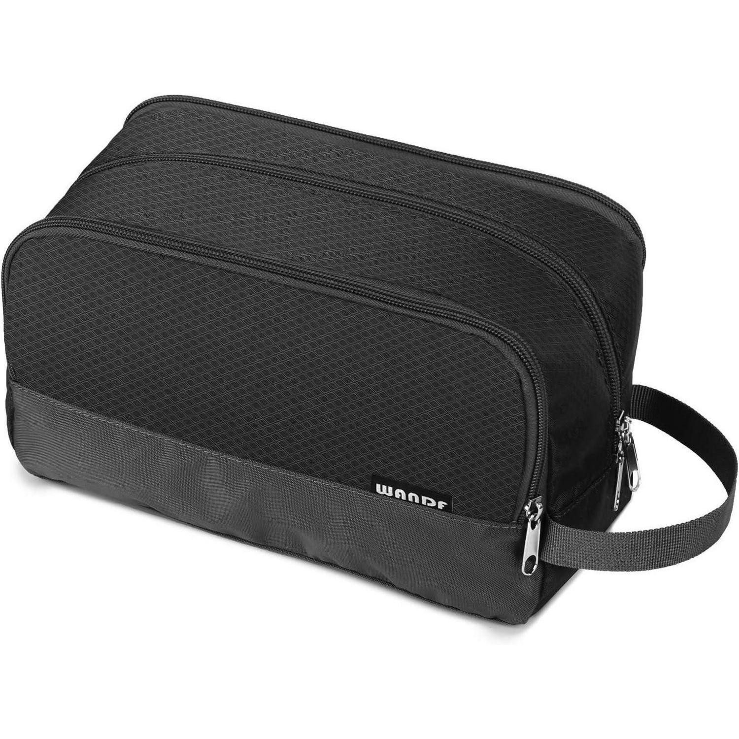 Kulturbeutel Kulturbeutel Herren Reise Kosmetiktasche Toilettenorganizer A Schwarz