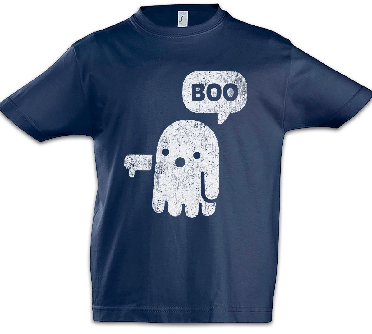 Print-Shirt Boo II Kinder T-Shirt Spectre Fun Geist Ghost Gespenst Comedy Karneval