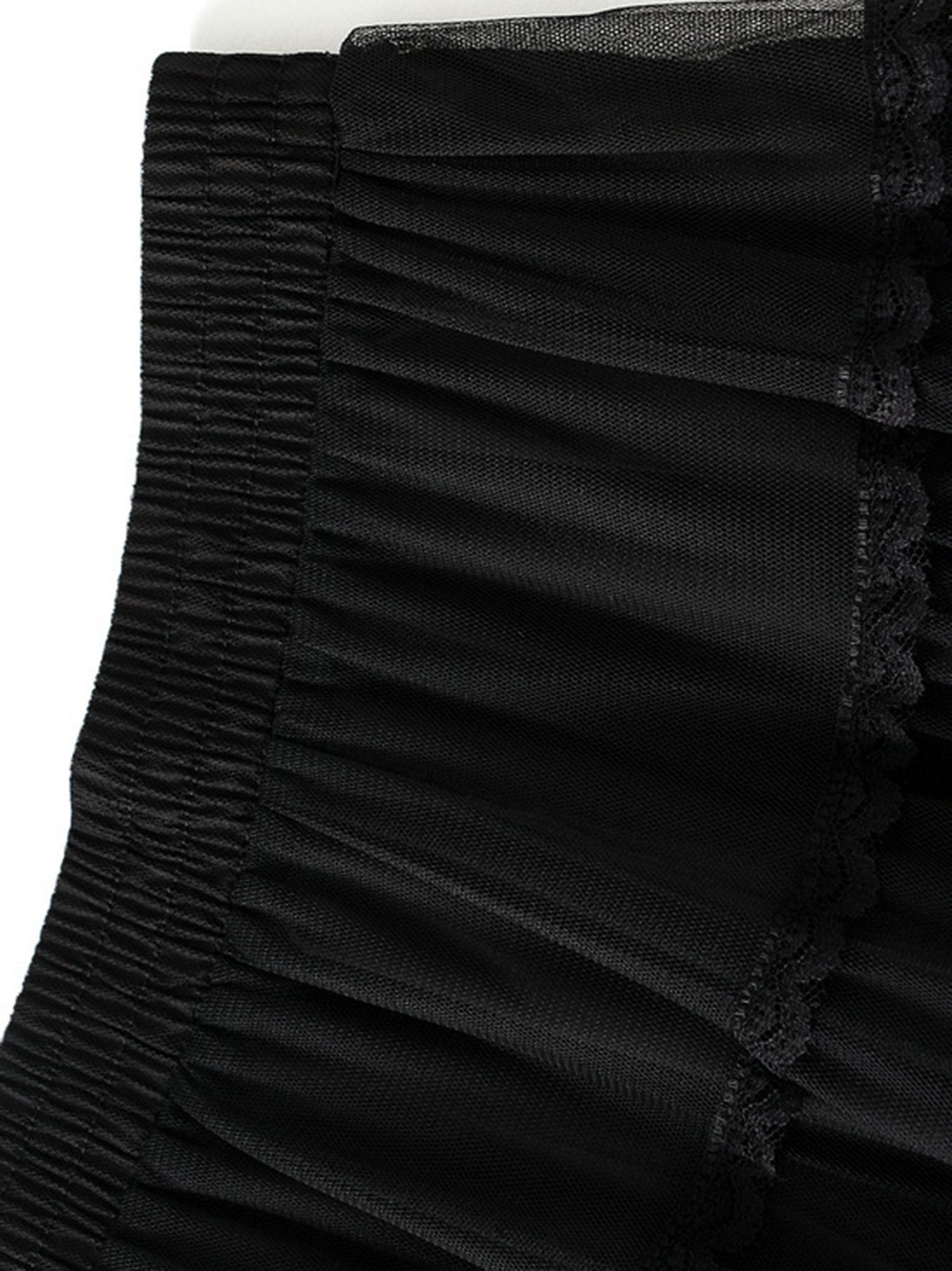 DEBAIJIA Meshrock Damen Frühling Herbst geschichteter Tüll-Tortenrock, High Waist