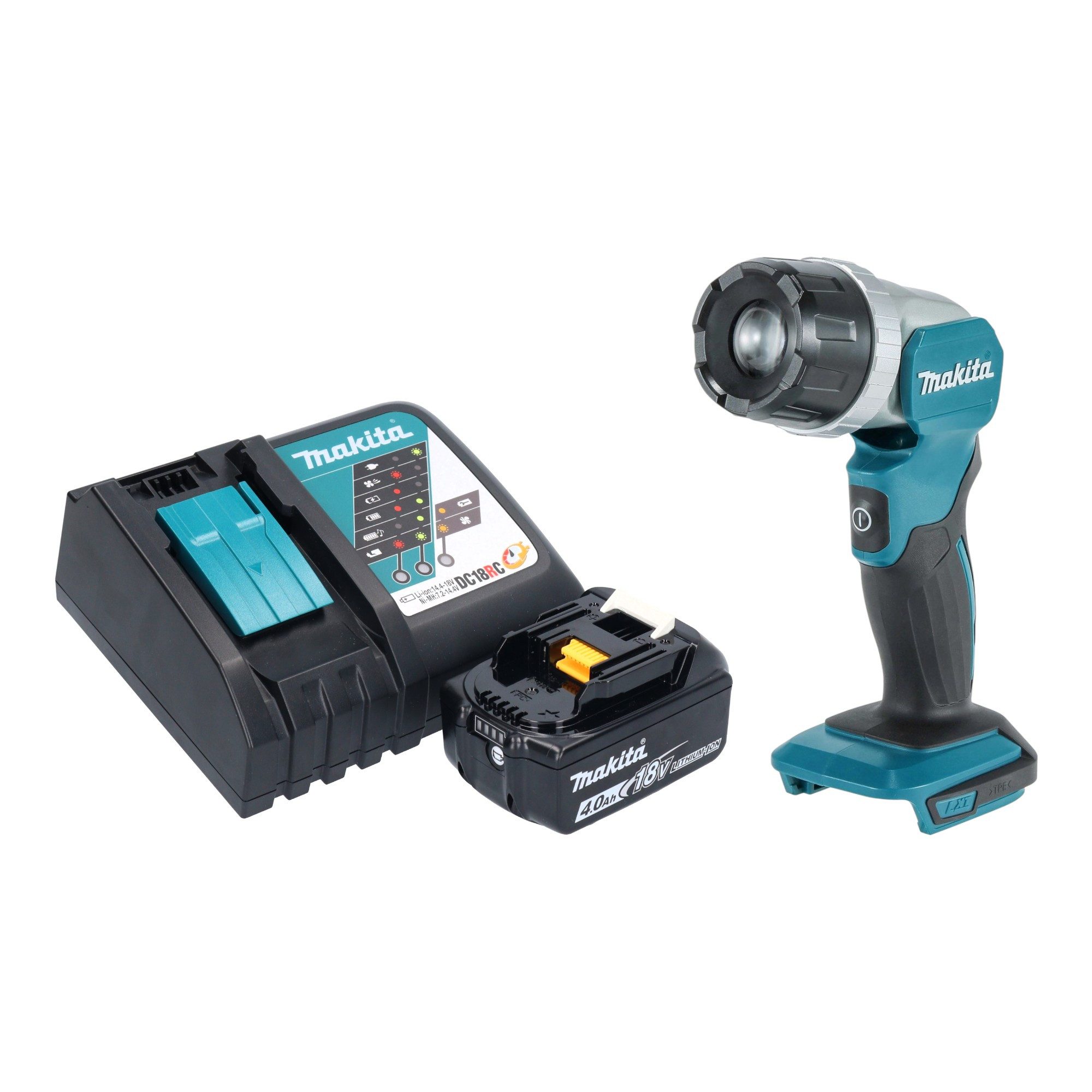 Makita Baustrahler DML 808 RM1 14,4 / 18 V 190 lm LED + 1x Akku 4,0 Ah + Ladegerät