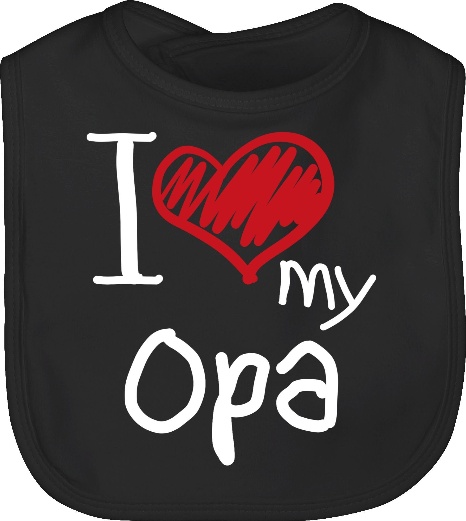 Shirtracer Lätzchen »I love my Opa Statement Sprüche Baby Baby