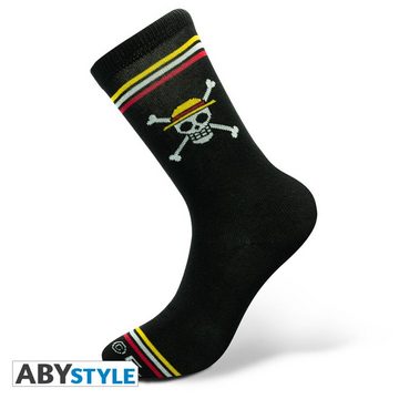 ABYstyle Socken Strohhutbande Skull Socken schwarz (One Size) - One Piece