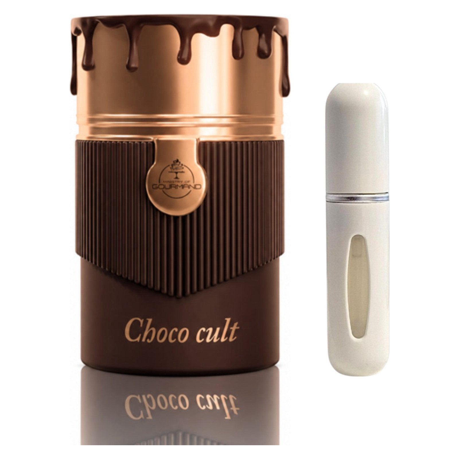 Paris Corner Duft-Set Ministry of Gourmand Choco Cult EDP – Süß + Parfümzerstäuber (leer)