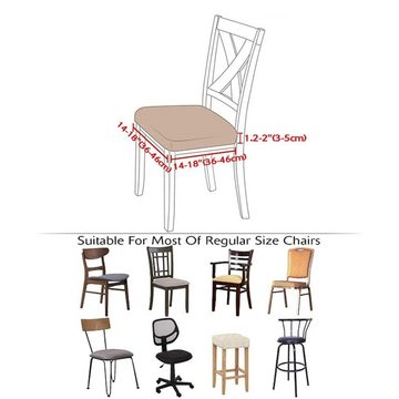 Stuhlhusse Stuhlhussen 6er Set Stretch für Esszimmerstühle, Abnehmbarer für Haus, Lubgitsr