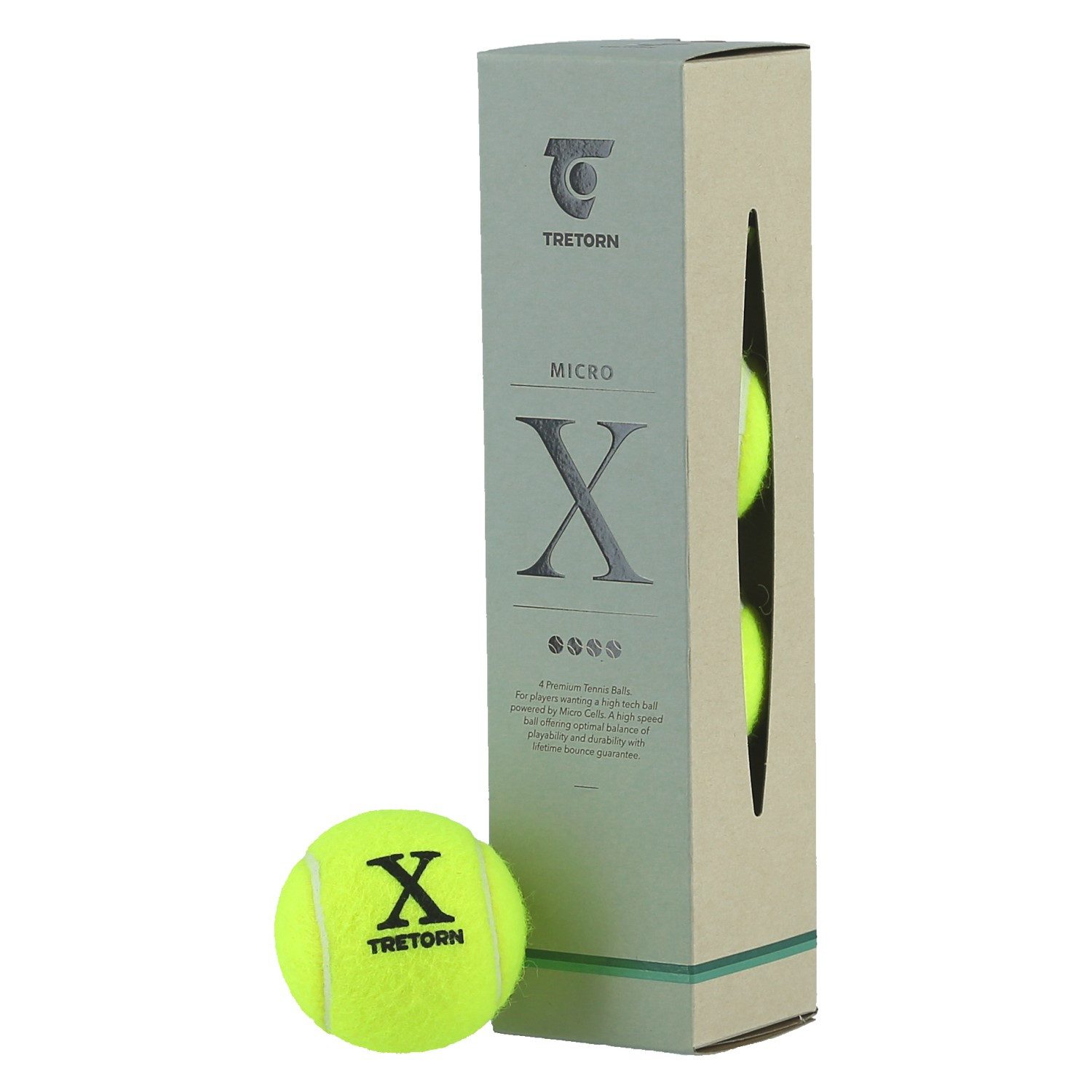 Tretorn Tennisball Micro X (drucklos, Training) gelb Dose 4er