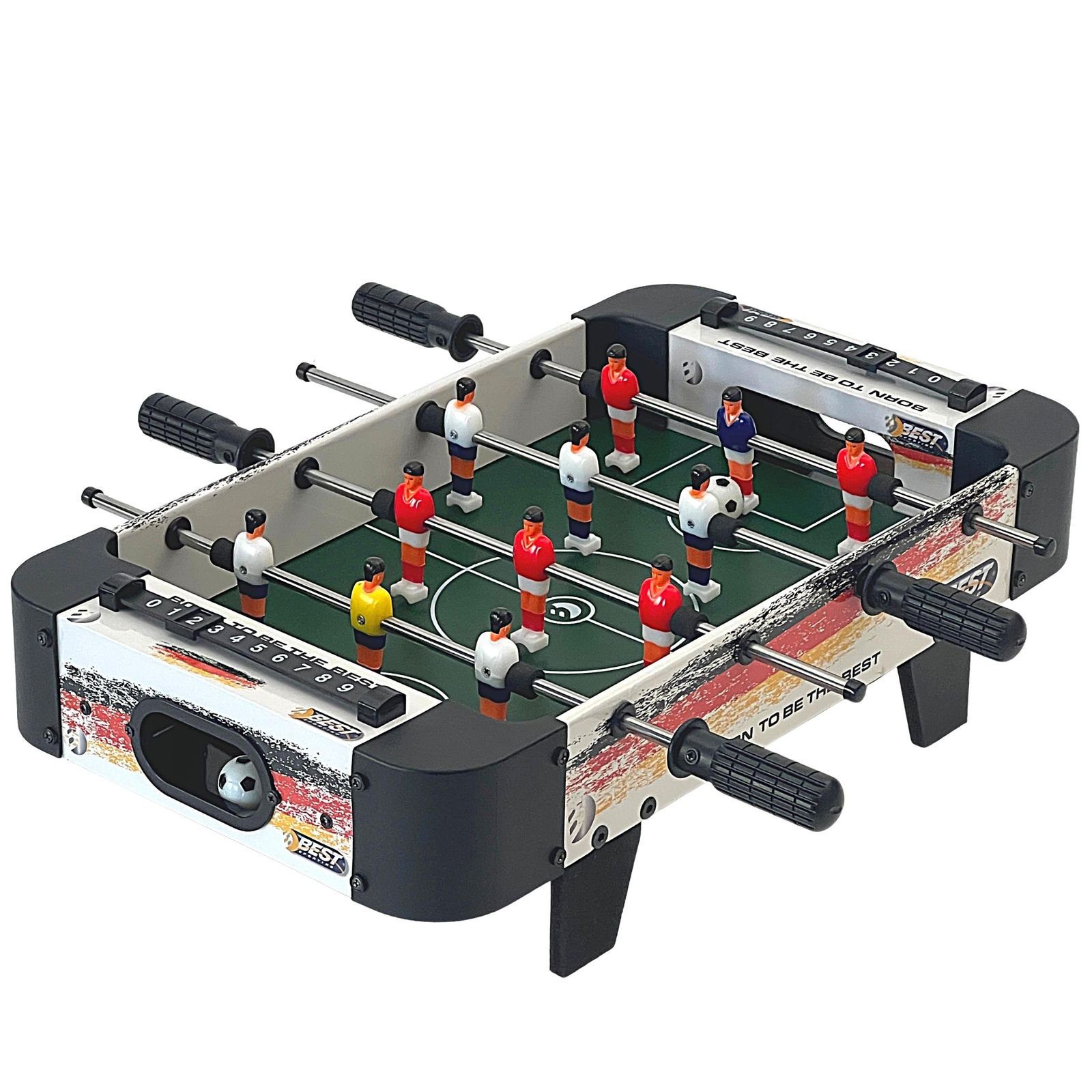 Best Sporting Mini-Tischkicker Mini-Tischkicker Nation - 53 x 31 cm, Mit 12 Spielern und 2 Bällen