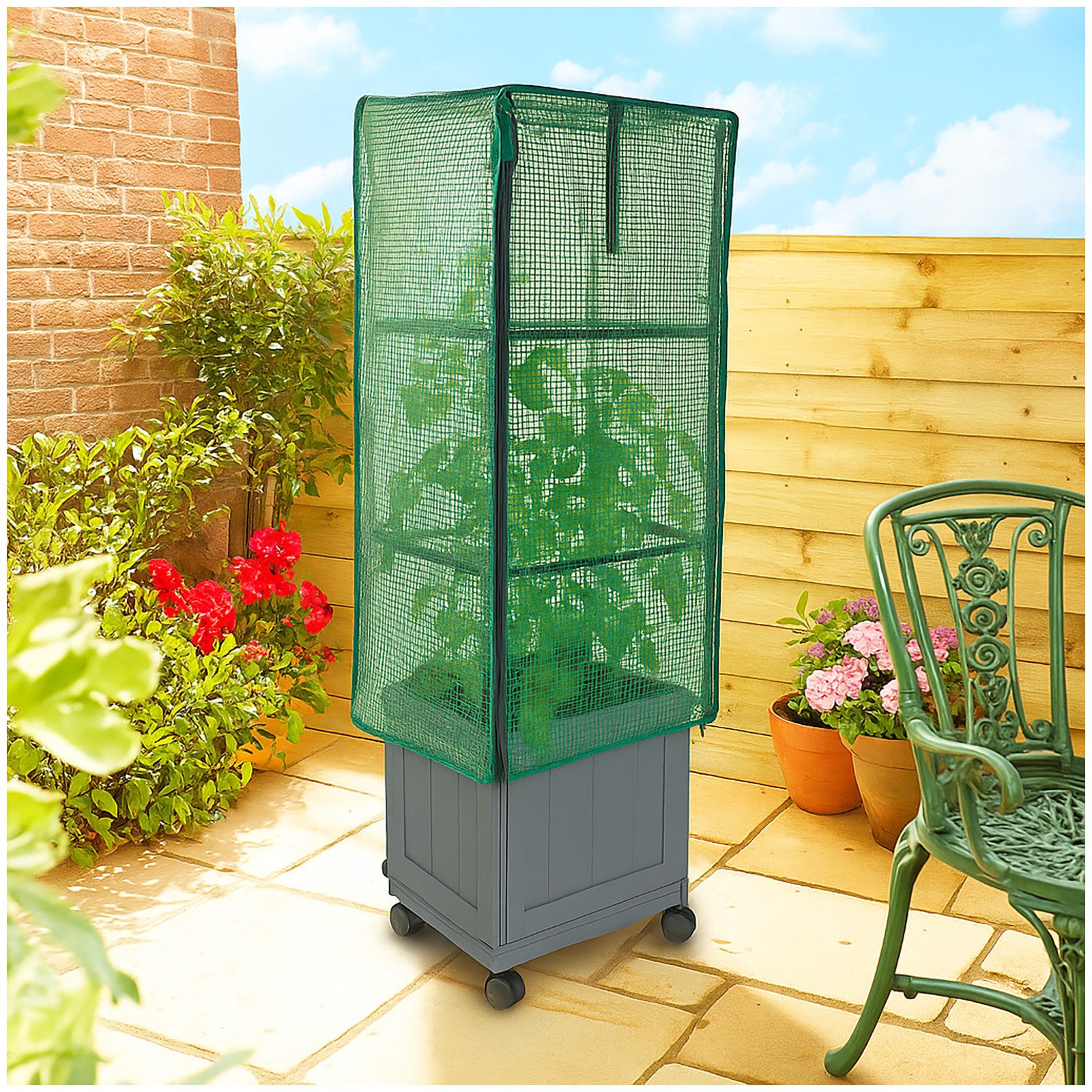 HTI-Living Gewächshaus Pflanzkübel mit Rankgitter und Folienabdeckung, Stüc günstig online kaufen