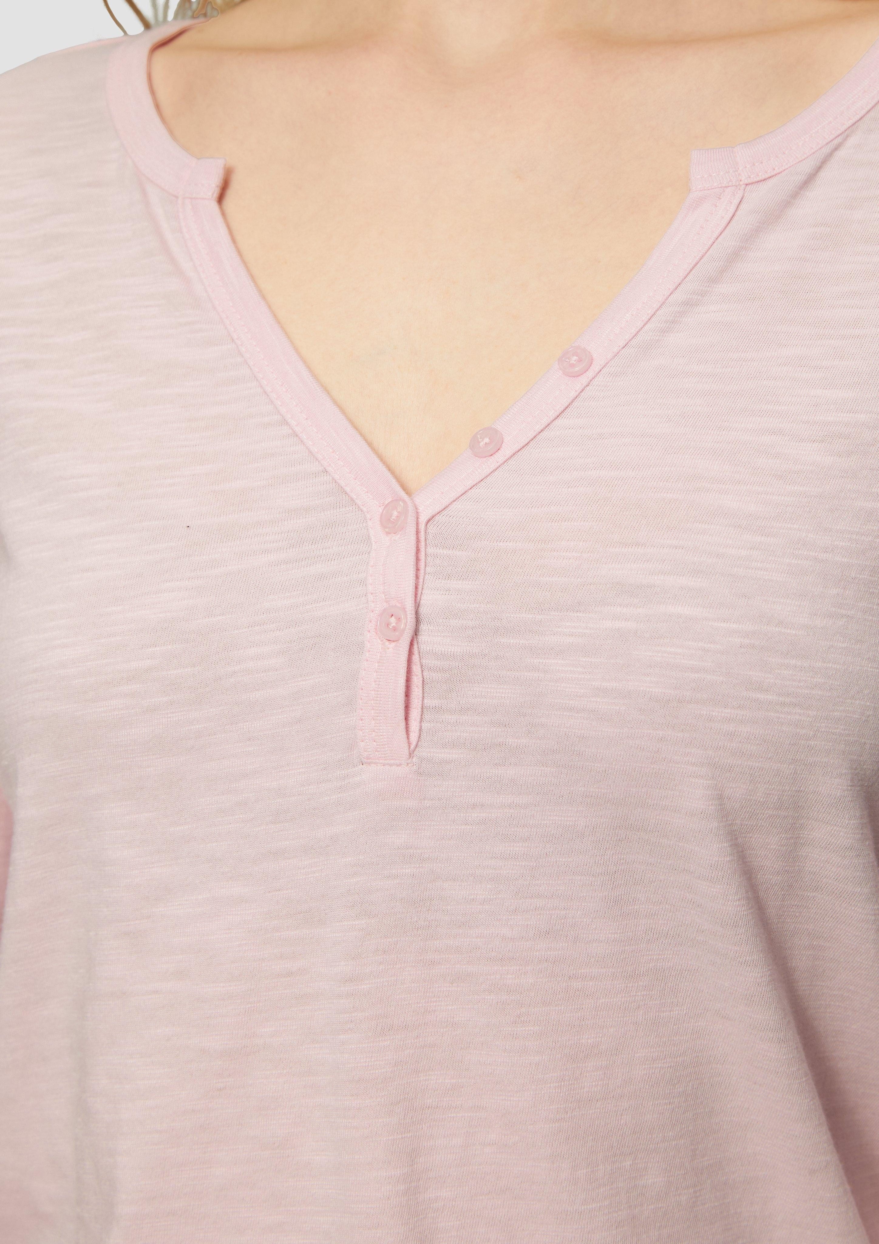 s.Oliver Langarmshirt Langarmshirt mit Henley-Ausschnitt und günstig online kaufen