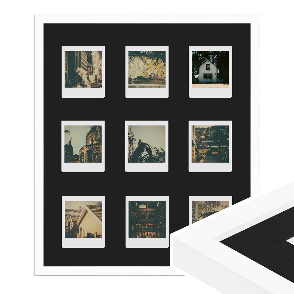 WANDStyle Bilderrahmen H950, für 9 Bilder, im Instax Square Format, Weiß