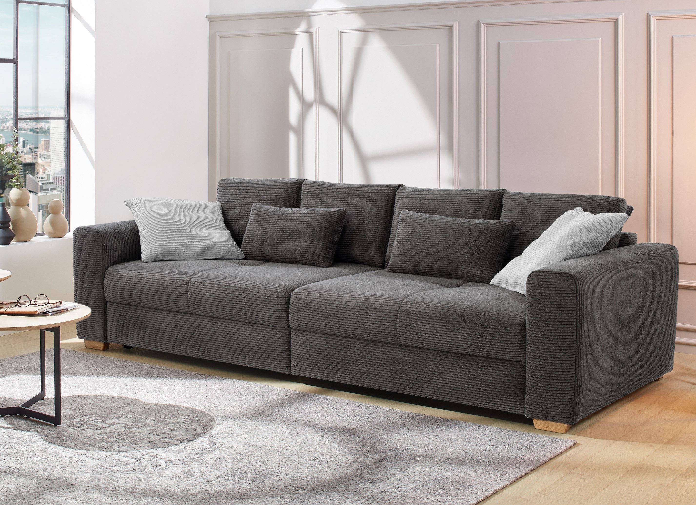 Jockenhöfer Gruppe Big-Sofa "Maxi", Federkernpolsterung, inklusive 8 Kissen günstig online kaufen