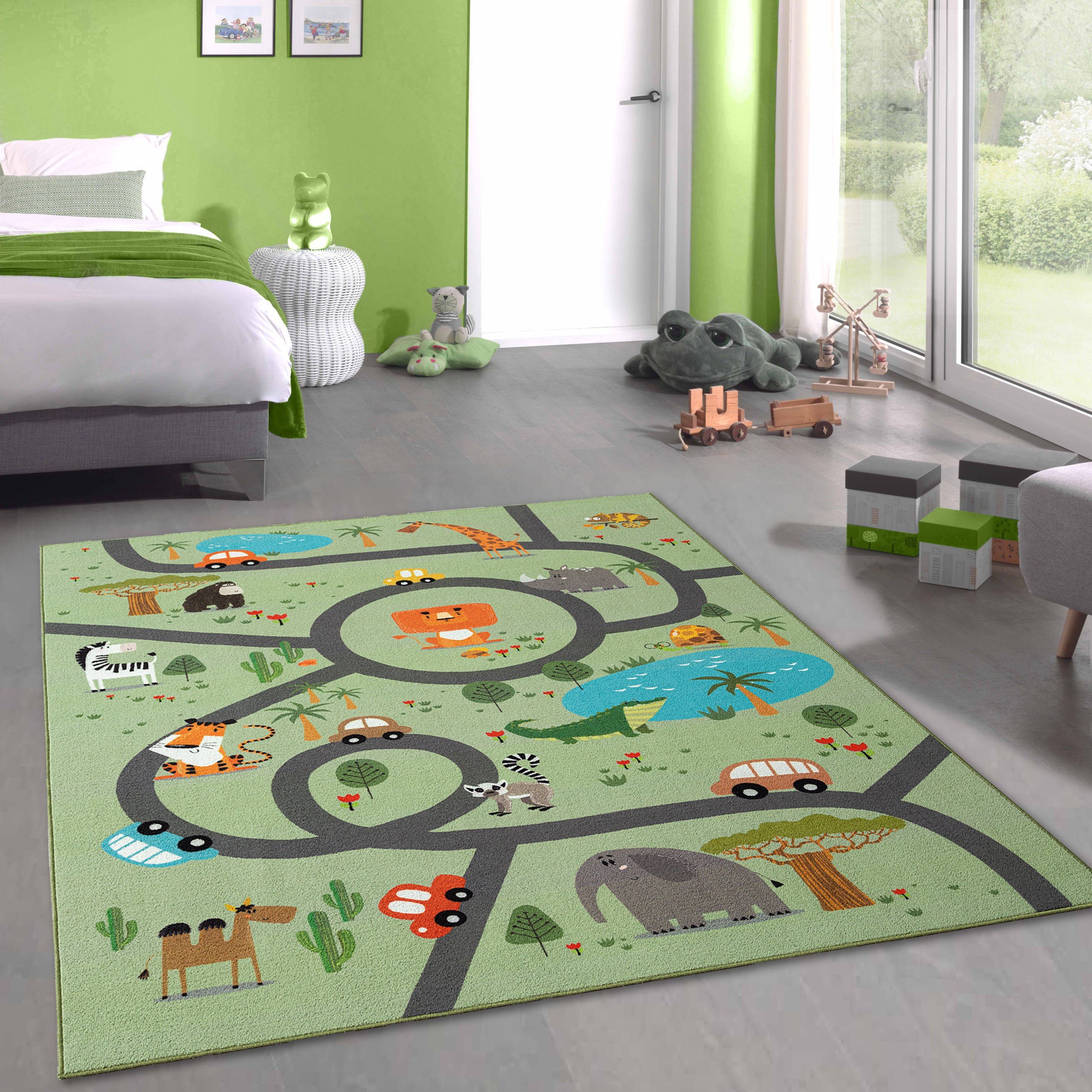 Carpetia Kinderteppich Spielteppich, rechteckig, Höhe: 4 mm, pflegeleicht, strapazierfähig, rutschhemmend