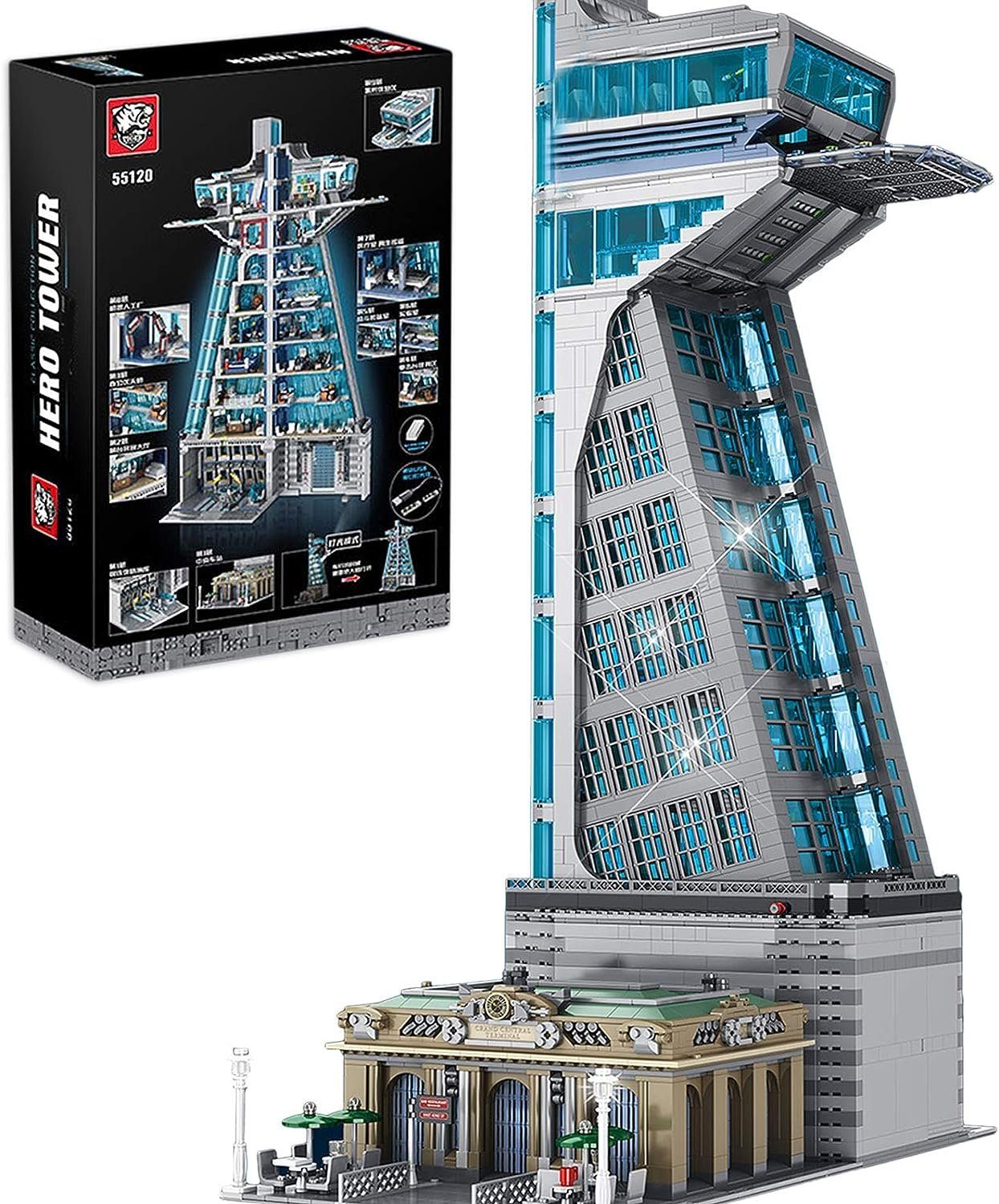PANLOS Panlos 55120 Hero Tower - LED-Beleuchtung Konstruktionsspielsteine, (5883 St)
