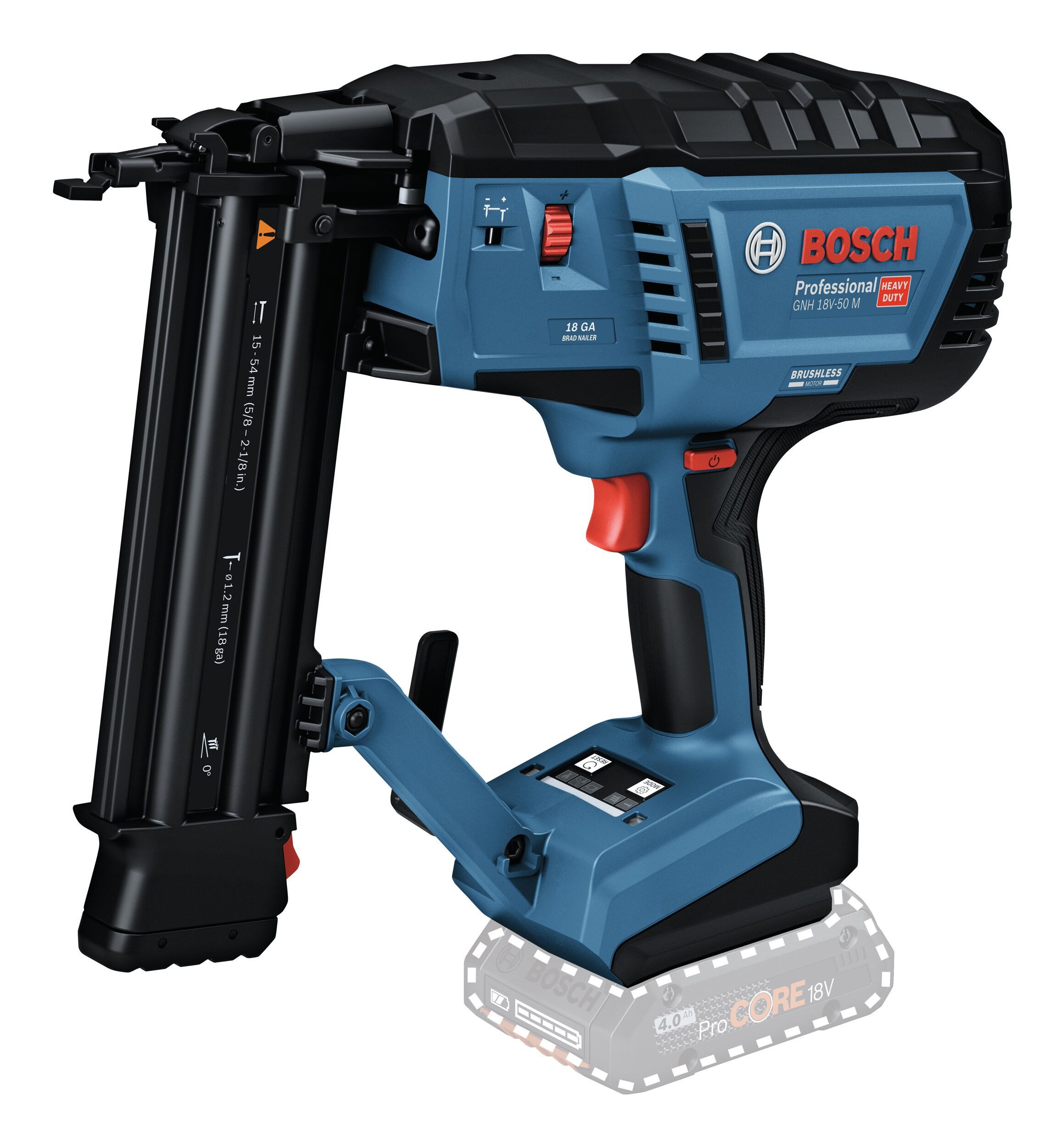 BOSCH Akku-Stauchkopfnagler GNH 18V-50 M, 18 in V, Holznagler Ohne Akku - im Karton