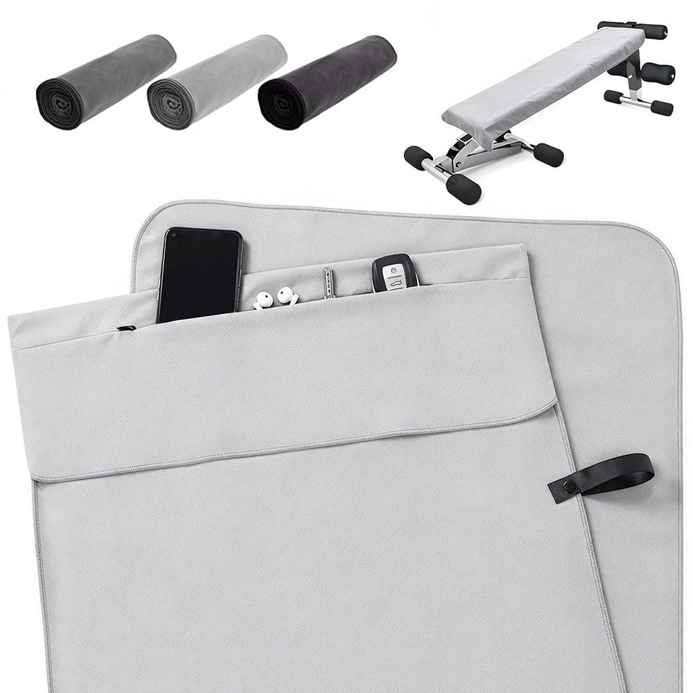 TUWENA Sporthandtuch Fitness Handtuch 120x50cm, Schnelltrocknend Mikrofaser Handtuch, Sporthandtuch, Reisehandtuch, Strandhandtuch mit Reißverschluss Tasche