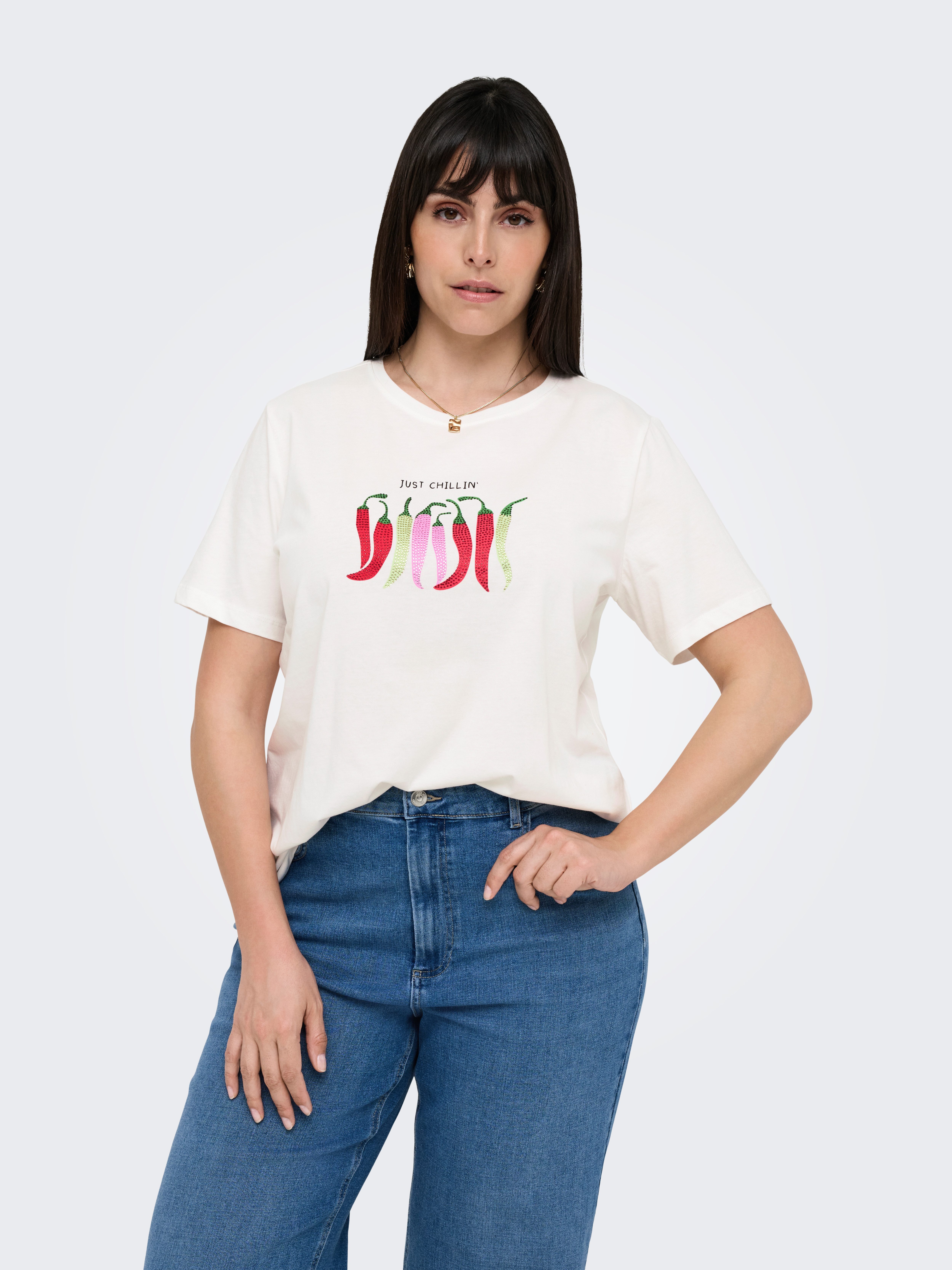 ONLY CARMAKOMA Kurzarmshirt CARKITA LIFE SS günstig online kaufen