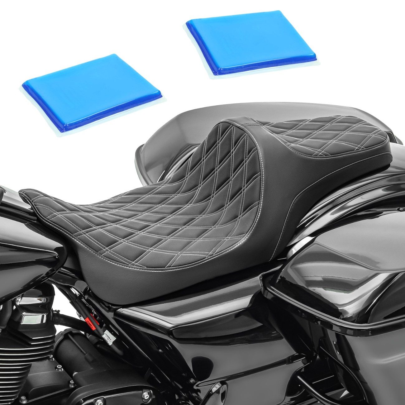 Craftride Sitzbank Gel Sitzbank für Harley Davidson Touring 08-26 # FW6