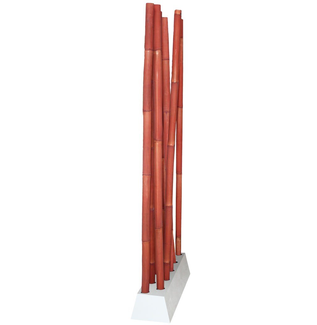 LioLiving Wanddekoobjekt LIO Bambus Raumteiler (400108) rot/weiss