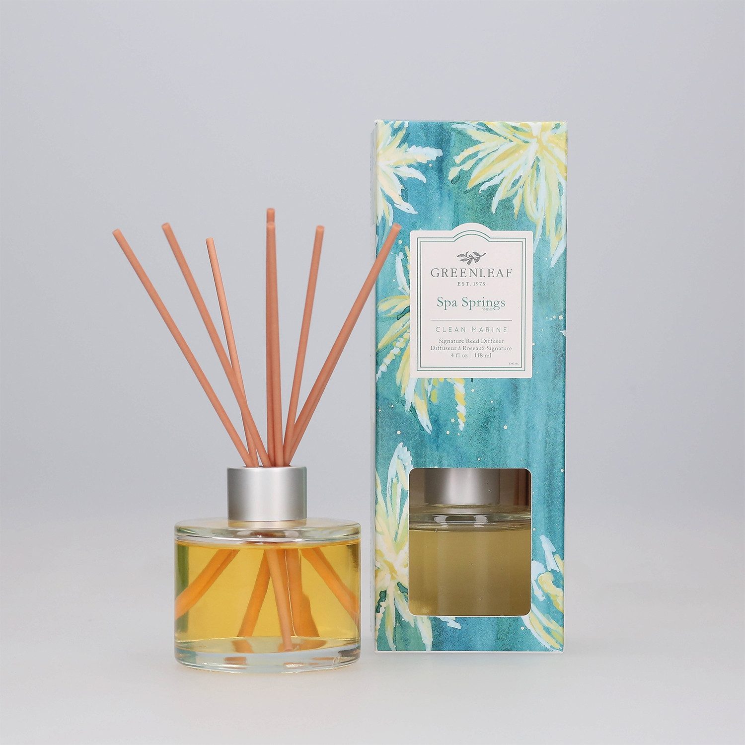 Greenleaf Raumduft Spa Springs 118 ml (1-St), Greenleaf – Aromatischer Reed Diffuser