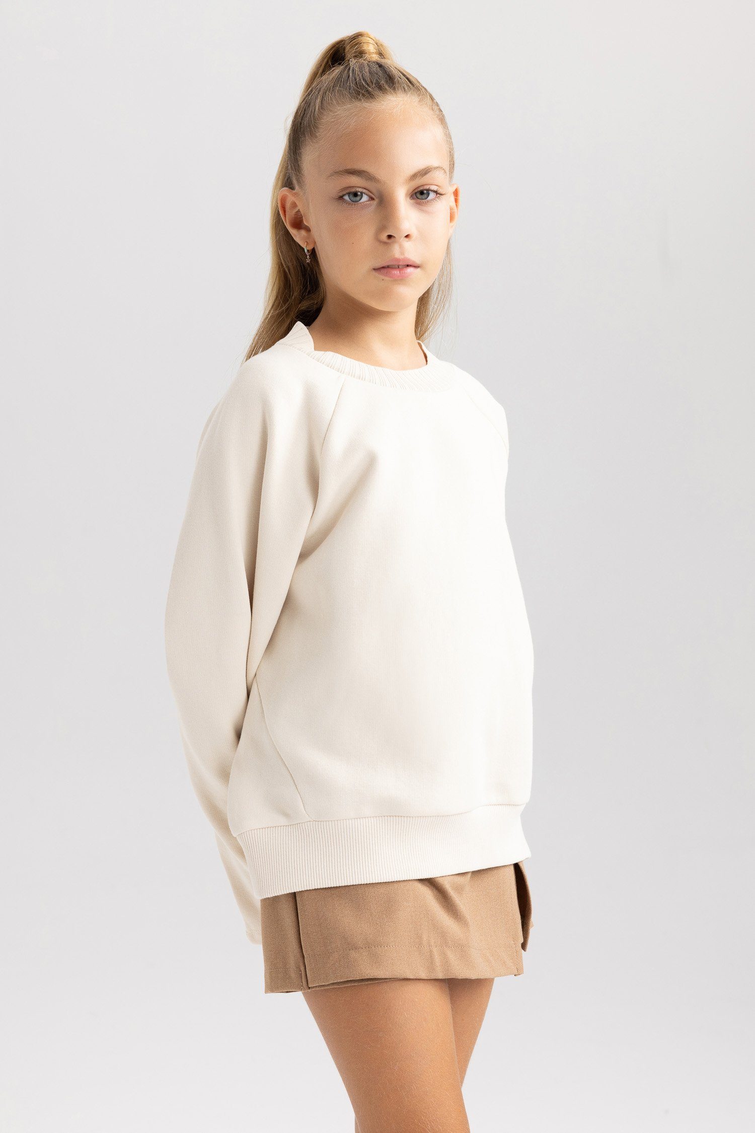 DeFacto Sweatshirt Mädchen Sweatshirt OVERSIZE FIT Sand | Sweatshirts