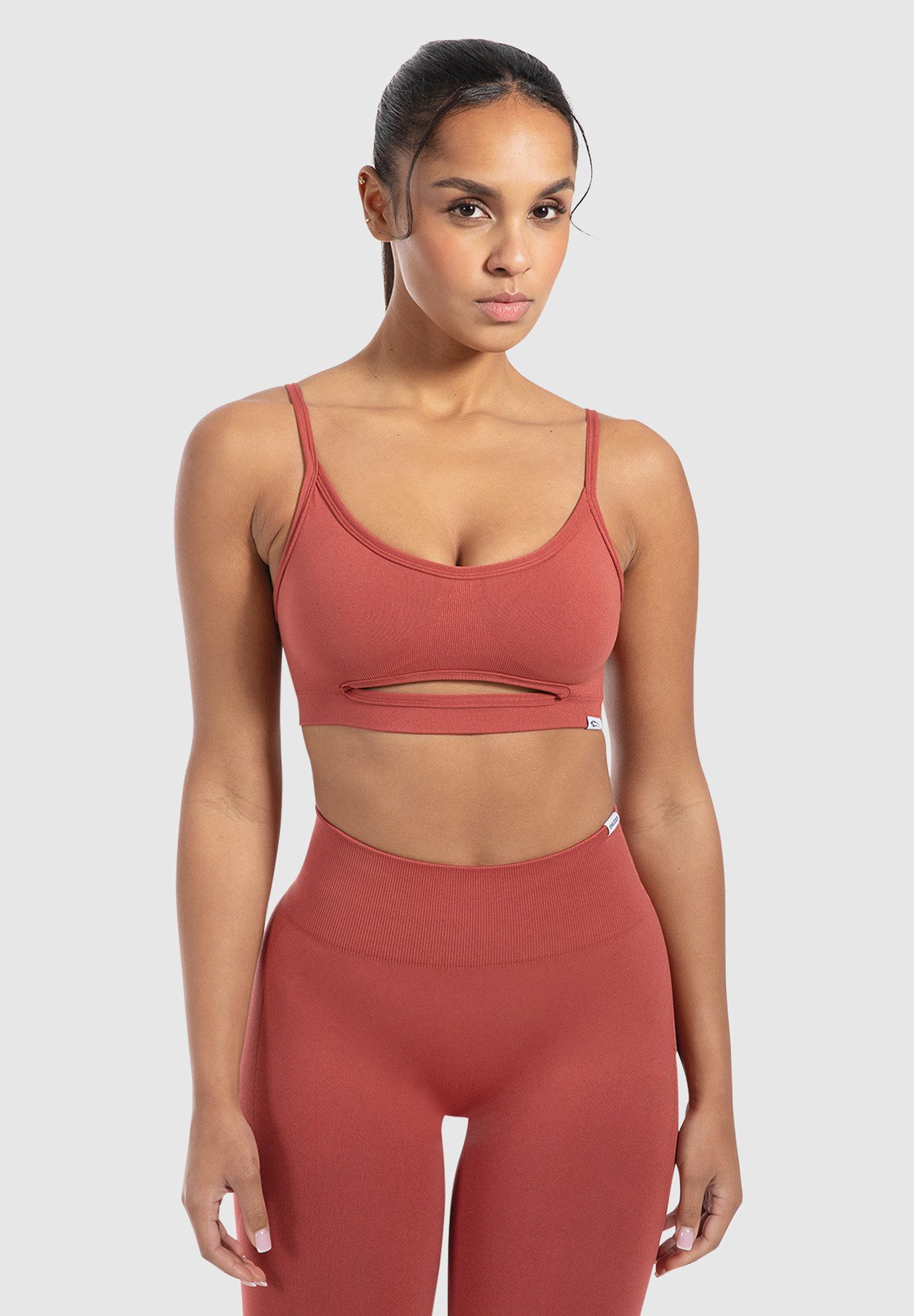 Smilodox Sport-BH Nesa, Blickdicht Rutschfester Sport Bra, Gerippter Stoff starker Halt Crop Top, Shaped Fit ärmelloses Oberteil, Atmungsaktives Yoga Tank Top
