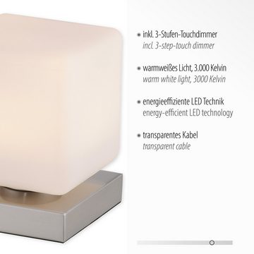 Paul Neuhaus Tischleuchte DADOA, LED fest integriert, Warmweiß, LED, dimmbar über Touchdimmer