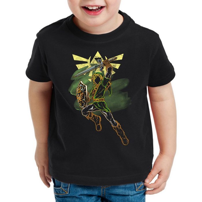 style3 Print-Shirt Kinder T-Shirt Adventure Link game gamer zelda boy switch konsole breath wild