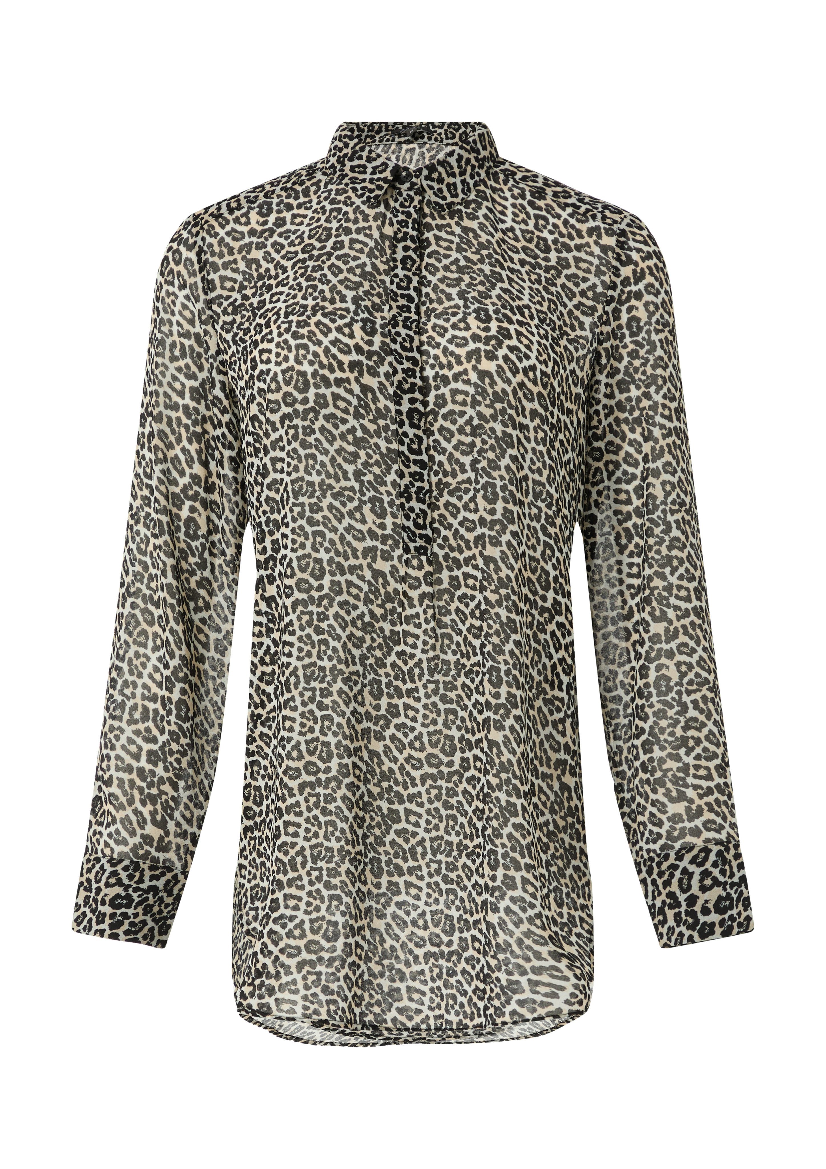 Comma Langarmbluse Longbluse aus Chiffon mit günstig online kaufen