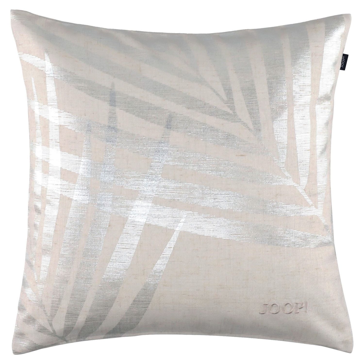 JOOP! Подушкиhülle J! LEAF, 40 x 40 cm, Cremeweiß, Polyester, (1 Stück), mit Reißverschluss und Metallbutton