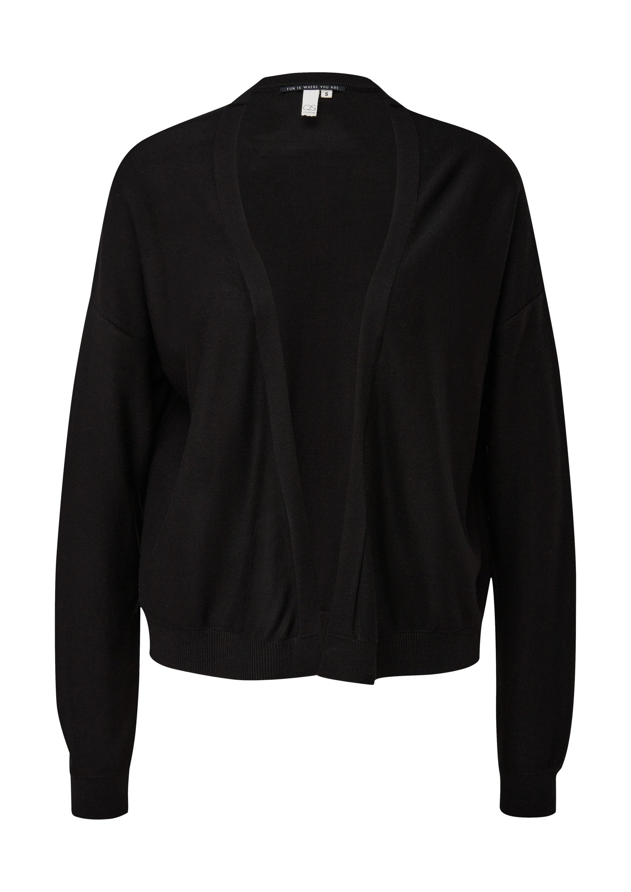 QS Cardigan Strickjacke Strickjacke mit Rippblende günstig online kaufen